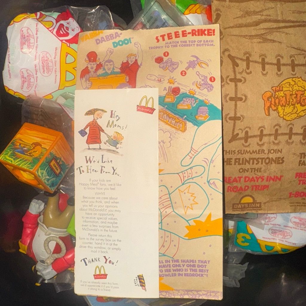 Disney 1993 Finstone & 1993 Aladin Toy Set Bundle Lot Mdonalds Size ONE SIZE - 8 Thumbnail