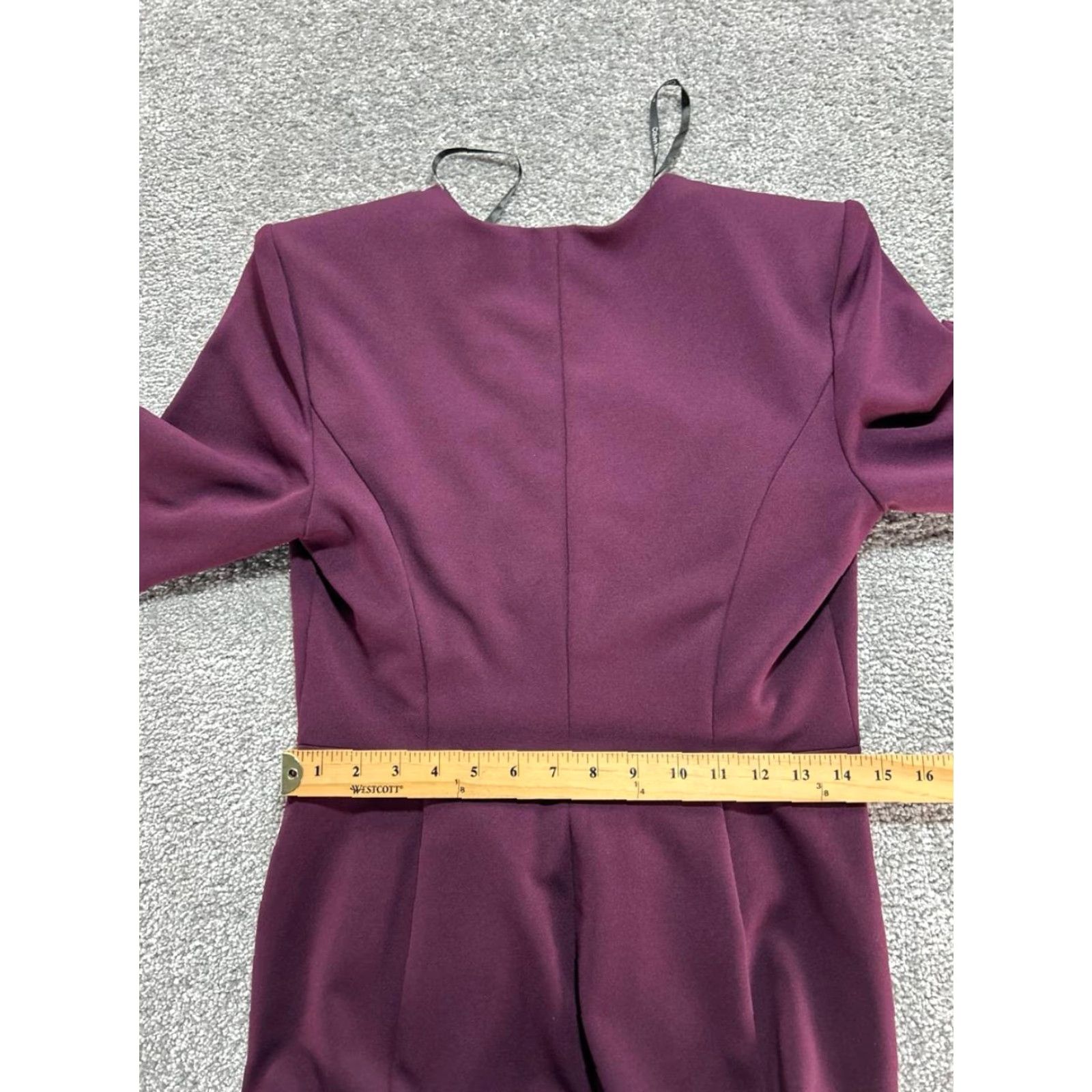 Calvin Klein Calvin Klein Womens Dress Surplice Side Zip Sheath 8 Purple Elbow Sleeve Midi V-Neck Zip Size M / US 6-8 / IT 42-44 - 5 Thumbnail