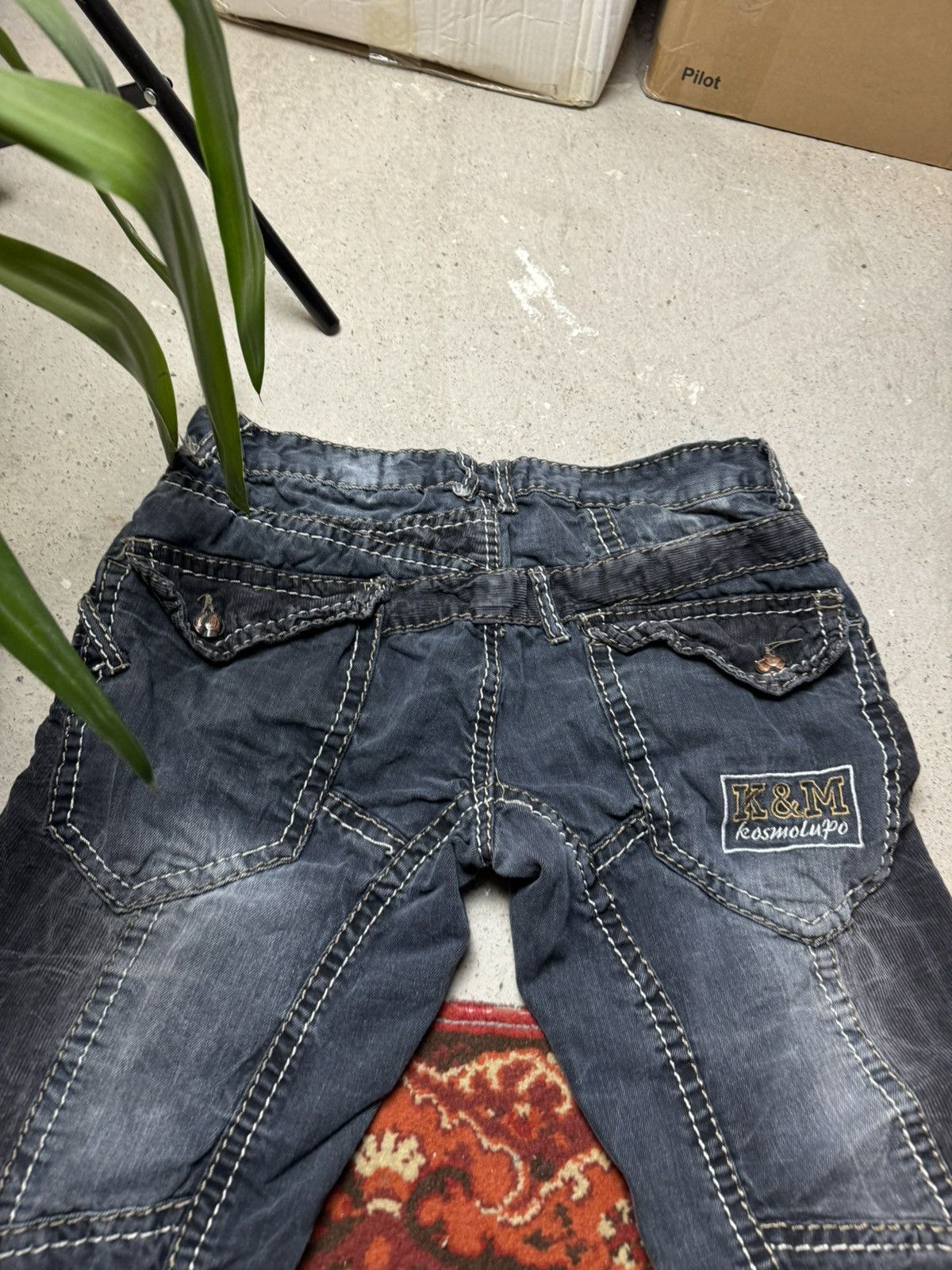 Japanese Brand × Vintage Vintage Japanese KosmoLupo Japanese Archival Patchwork jeans Size US 32 / EU 48 - 12 Thumbnail