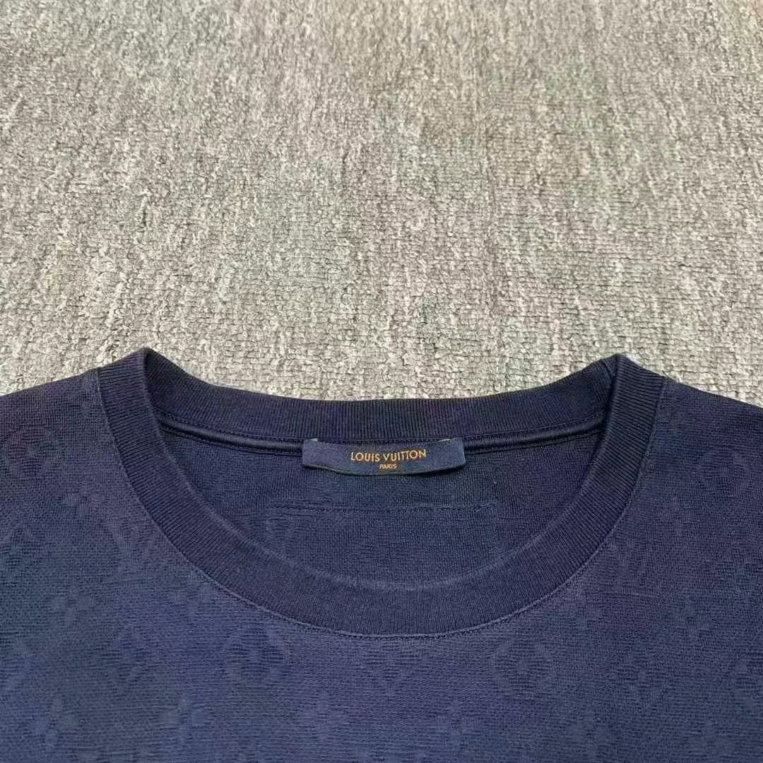 Louis Vuitton blue ocean pattern short sleeve polo shirt Size US L / EU 52-54 / 3 - 1 Thumbnail