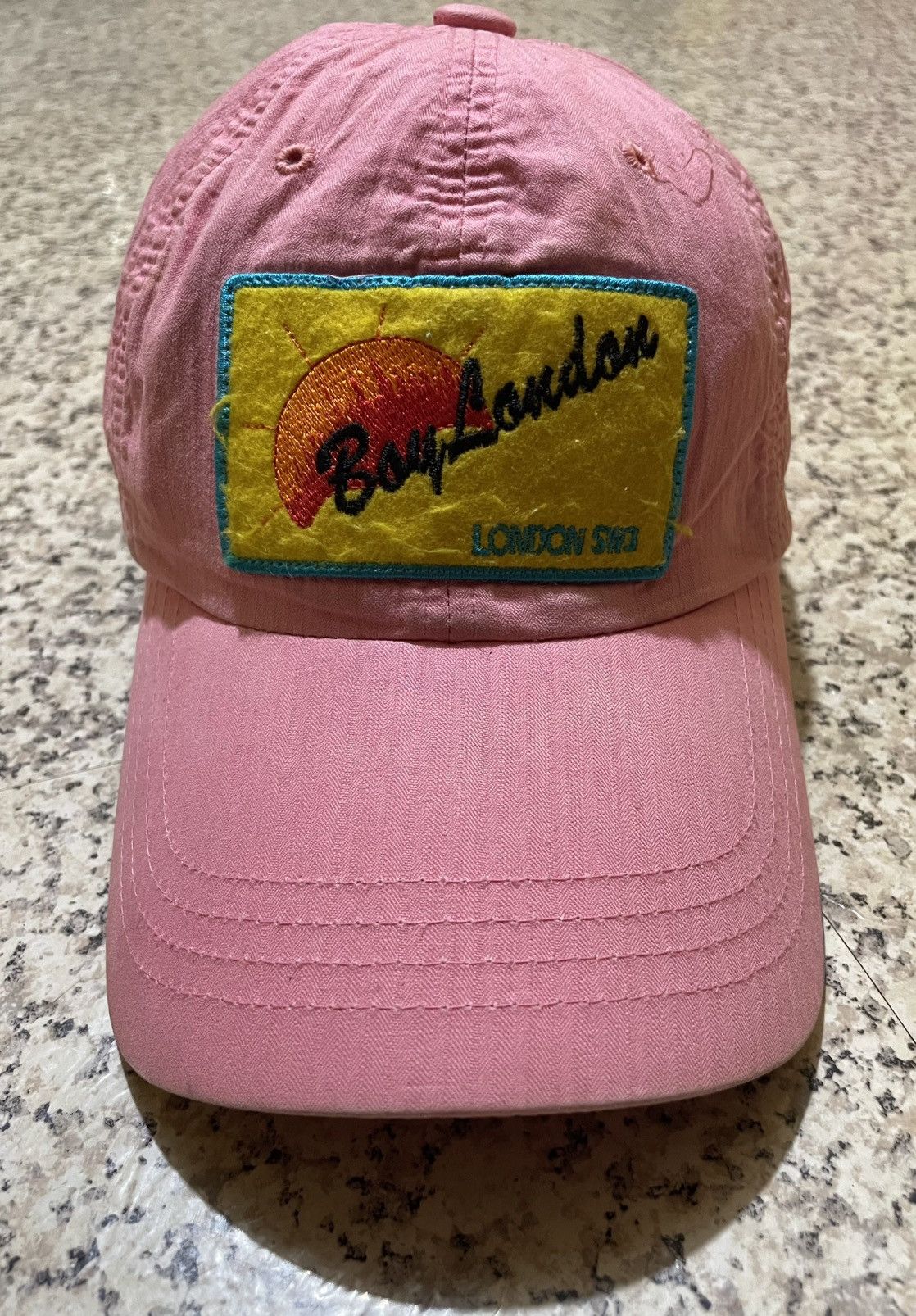 Boy London Vintage 90s Boy London "Sun & Logo" Pink Strapback Hat Size ONE SIZE - 3 Thumbnail