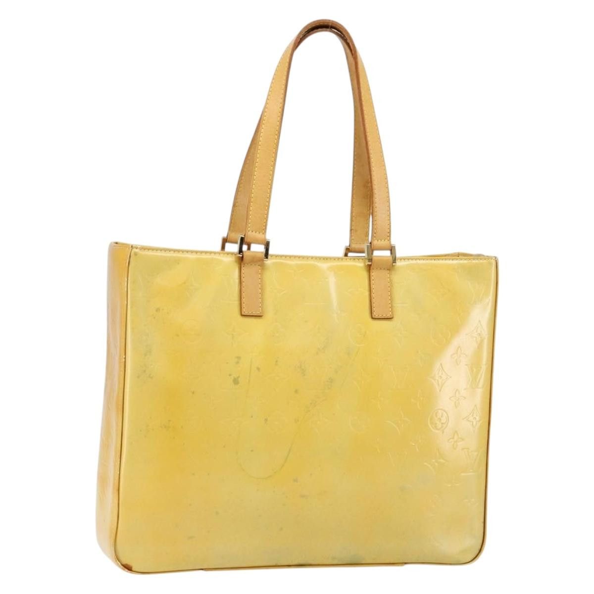 Louis Vuitton LOUIS VUITTON Monogram Vernis Columbus Tote Bag Gris M91028 Size ONE SIZE - 1 Thumbnail