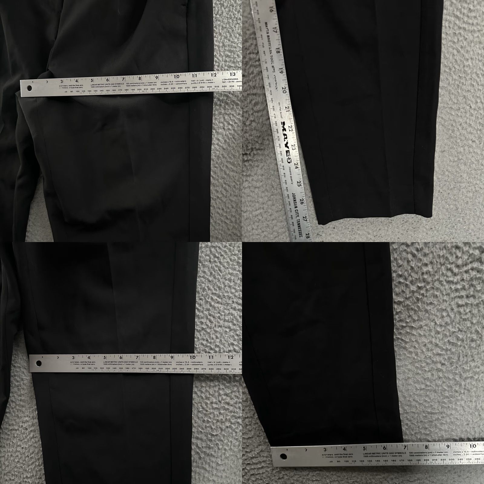 Express Express Womens Pants Size 12 Black Ankle High Rise Career Polyester Blend Size 34" / US 12 / IT 48 - 8 Thumbnail
