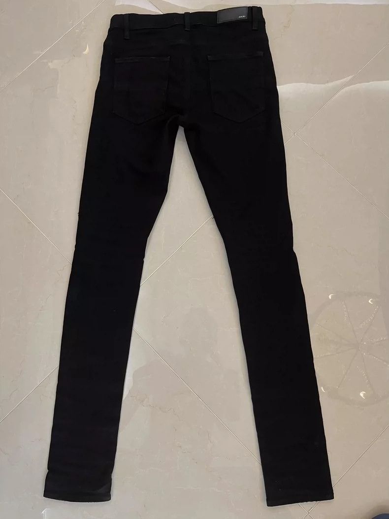 Amiri AmiriCheckerboard cashew flower splash ink art patch black Size US 32 / EU 48 - 6 Thumbnail