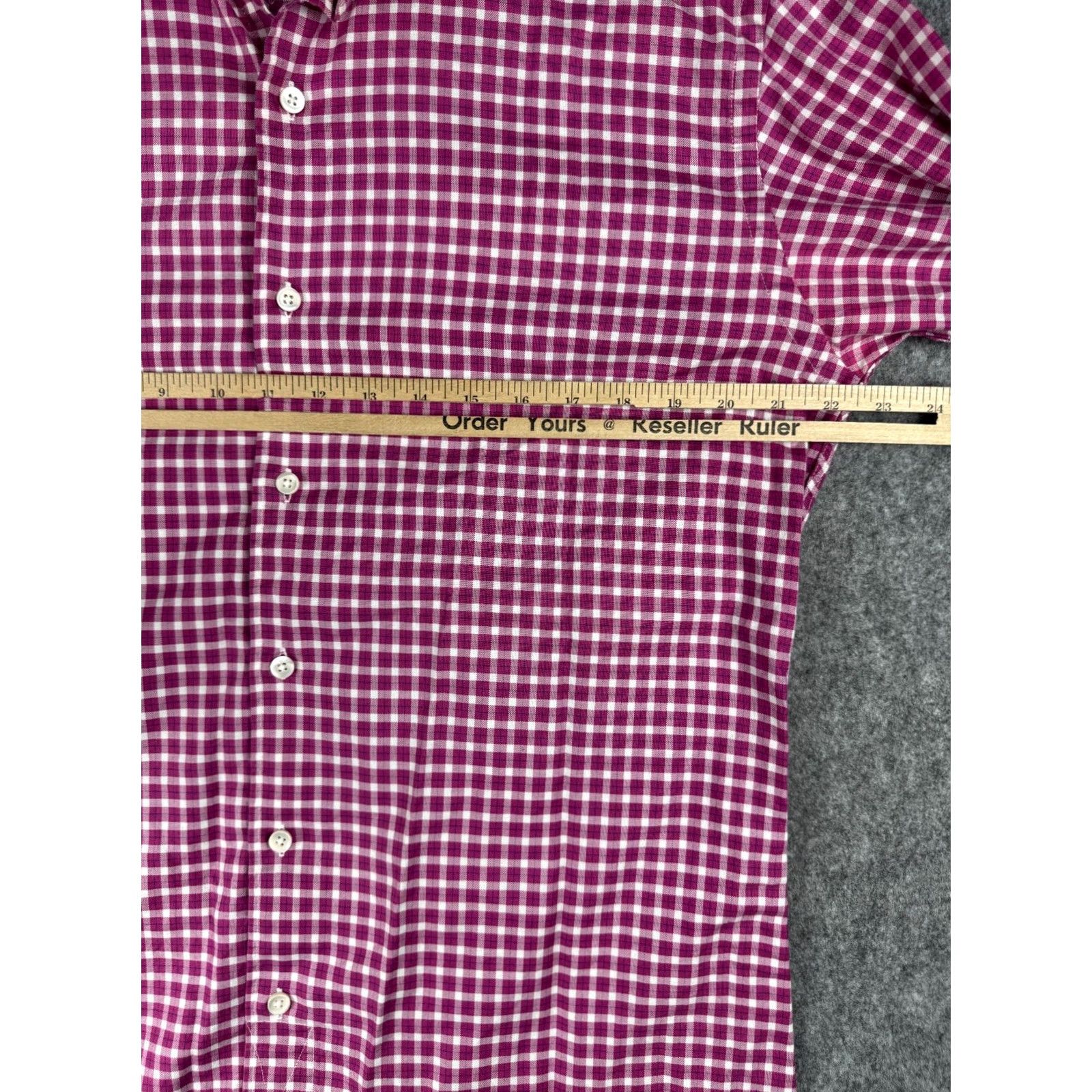 Taylor Stitch Taylor Stitch Flannel Shirt Men's XL Pink White Button-Up Mid Weight Cotton Size US XL / EU 56 / 4 - 7 Thumbnail