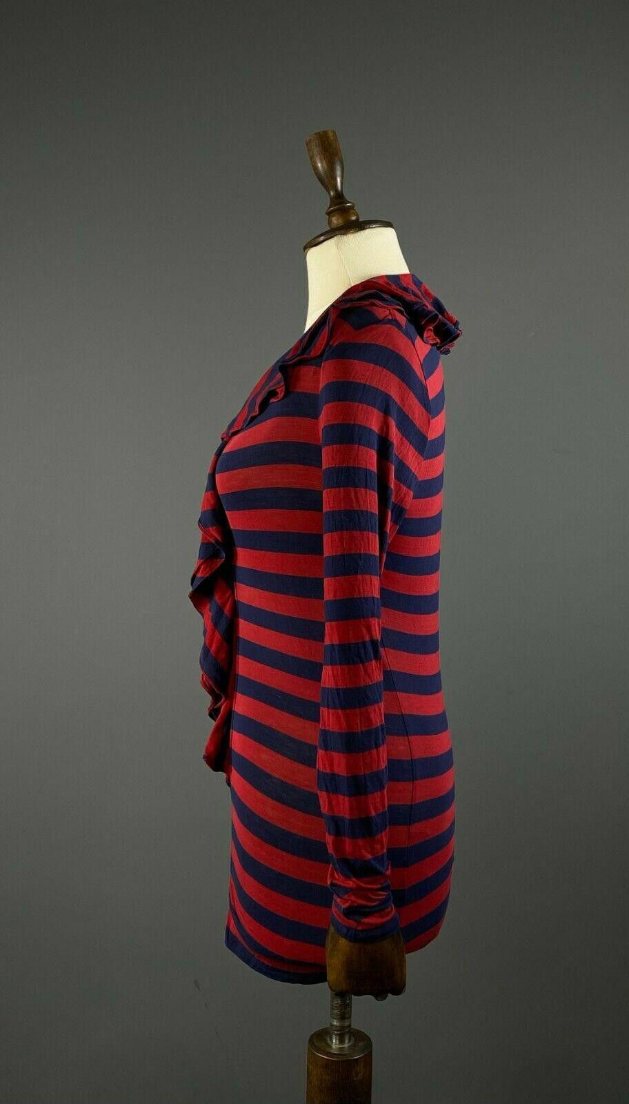 Polo Ralph Lauren Ralph Lauren Blue Red Stripe Long Sleeve V-Neck Dress Size S Size S / US 4 / IT 40 - 6 Thumbnail