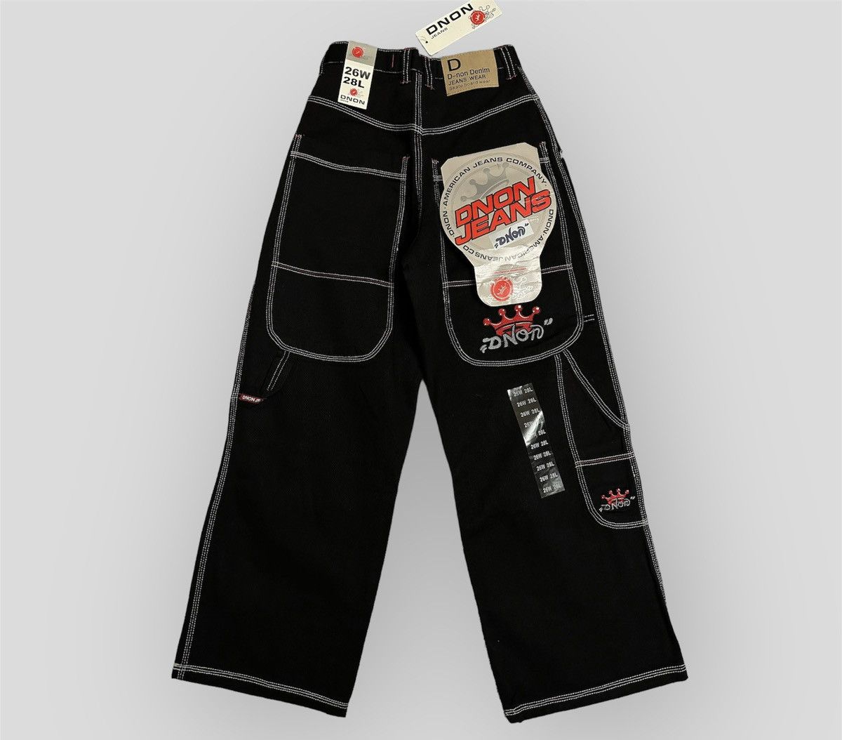 image of Skategang x Vintage Dnon Vintage Skateboard Wear Black Jeans Size 26/28, Men's