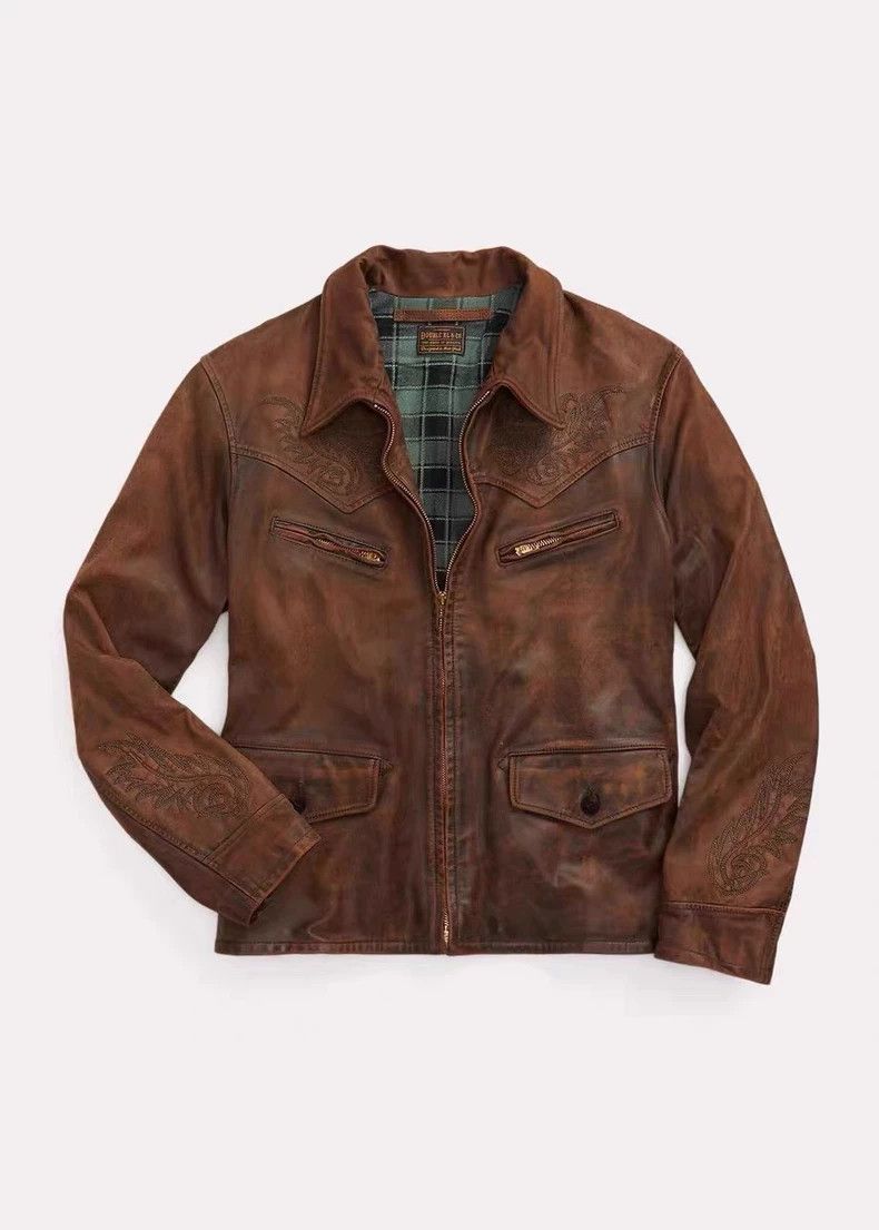 RRL Ralph Lauren RRL Ralph Lauren Western retro embroidery vintage men's le Size US XL / EU 56 / 4 - 8 Thumbnail
