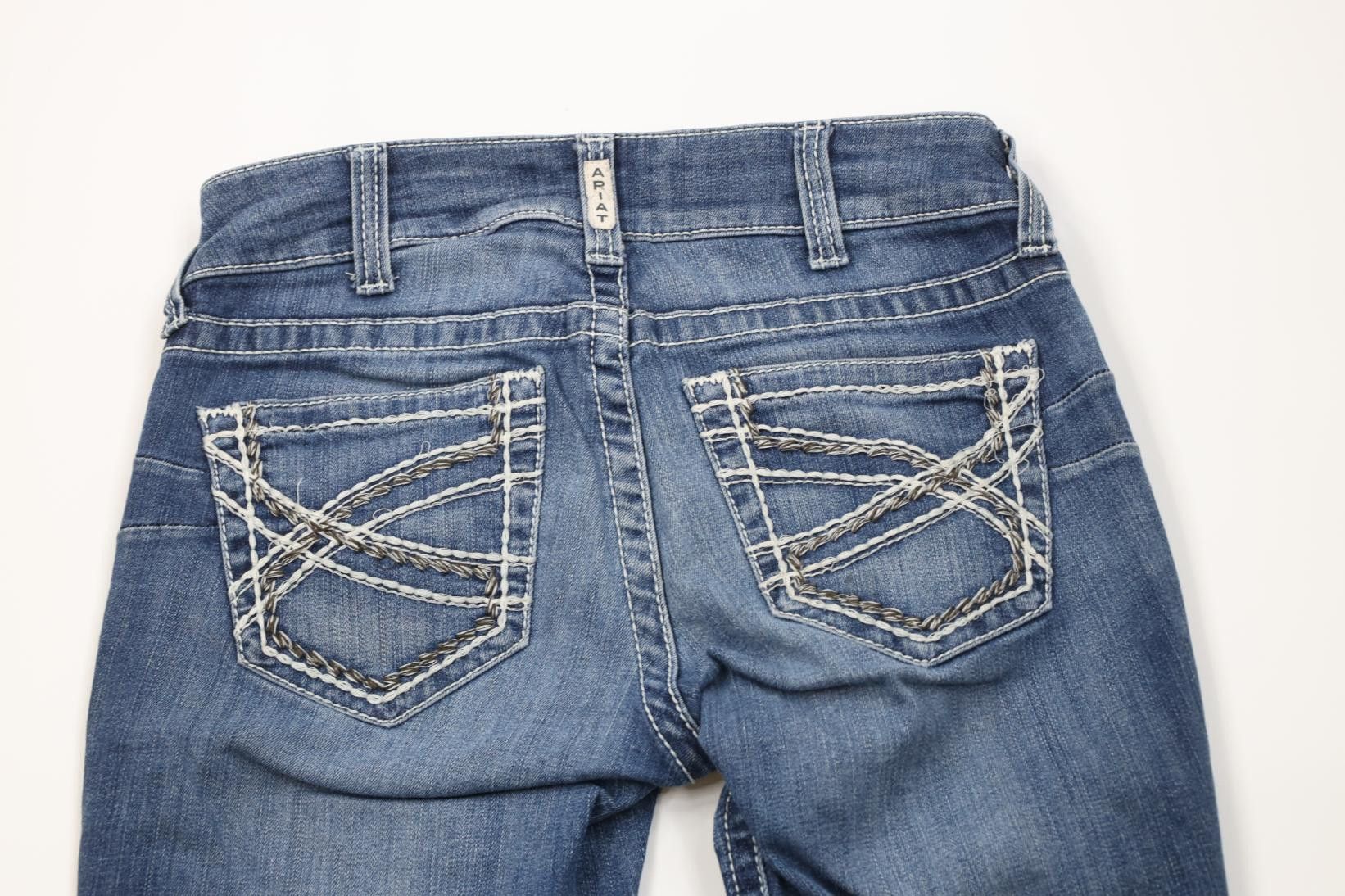 Ariat Ariat Western Cowgirl Stretch Thick Stitch Boot Flared Jeans Size 28" / US 6 / IT 42 - 11 Thumbnail