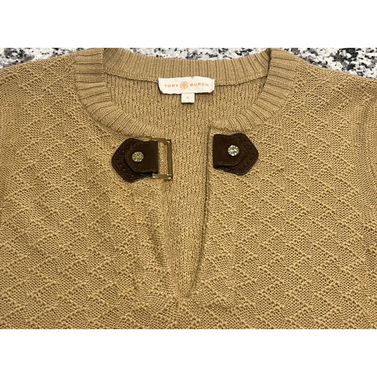 Tory Burch VINTAGE Tory Burch Wool Alpaca Blend Keyhole Sweater Womens Size S Brown Pullover Solid 90s Size S / US 4 / IT 40 - 4 Thumbnail