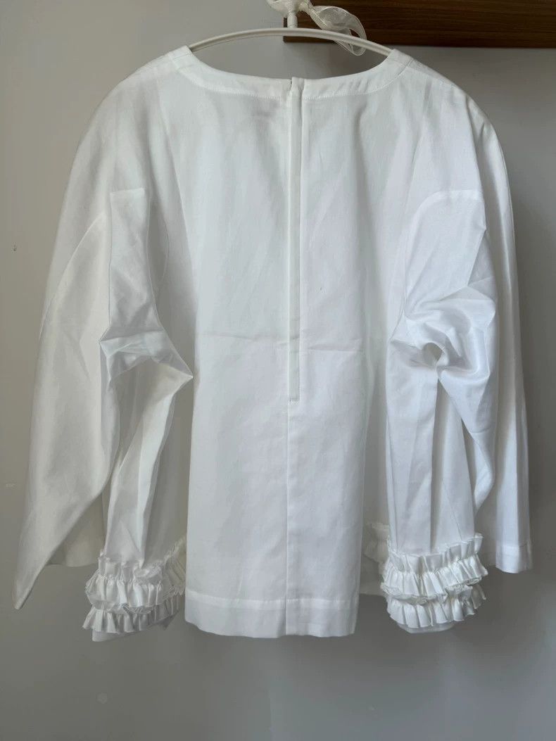 Comme des Garcons Comme des Garcons White pleated lace hem shirt Size M / US 6-8 / IT 42-44 - 2 Thumbnail