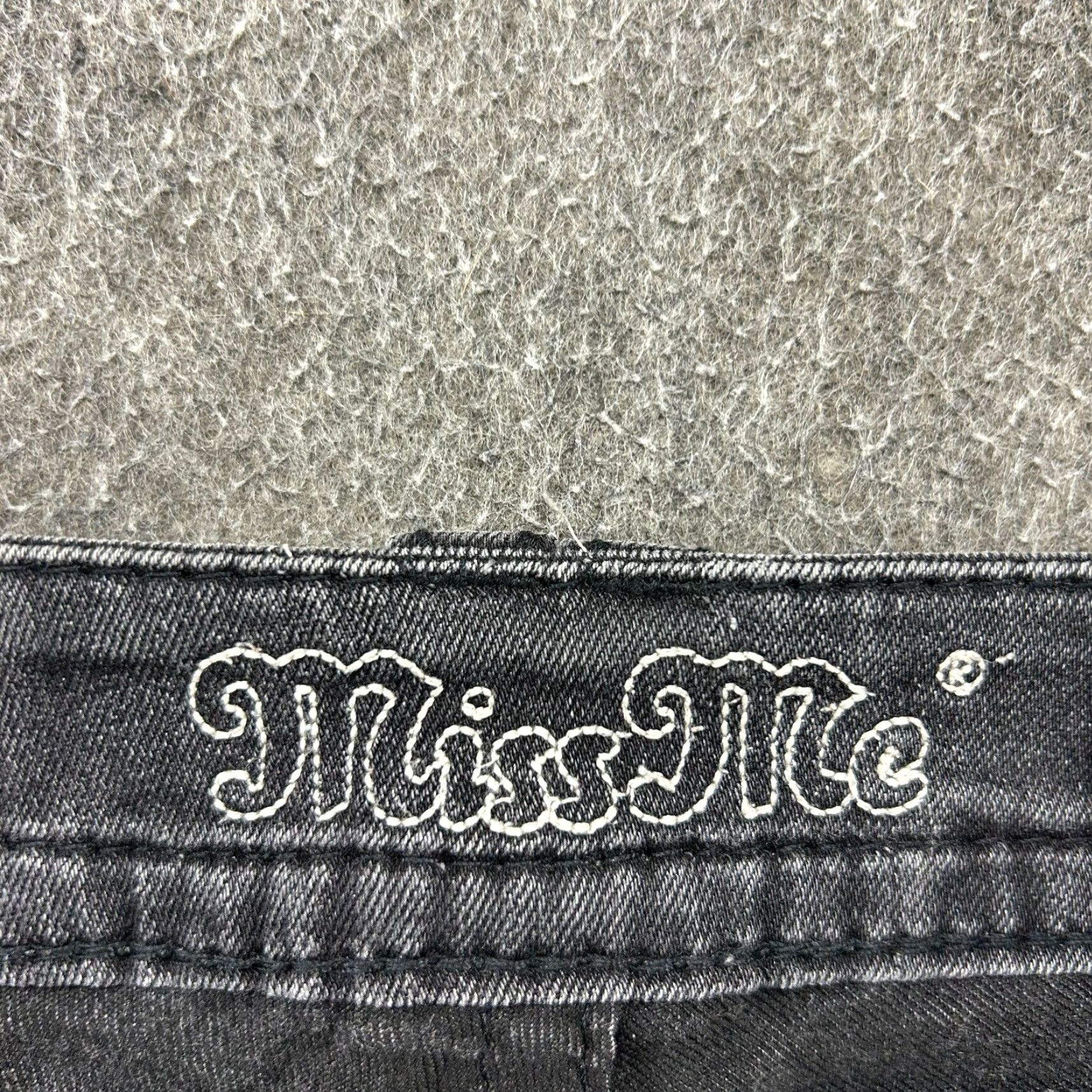 Miss Me Miss Me Jeans Womens 27 Black Skinny Dark Thick Stitch Bling Rhinestone Cross Sequin Studded Rhinestone Jeans Shoes? Size 27" / US 4 / IT 40 - 3 Thumbnail