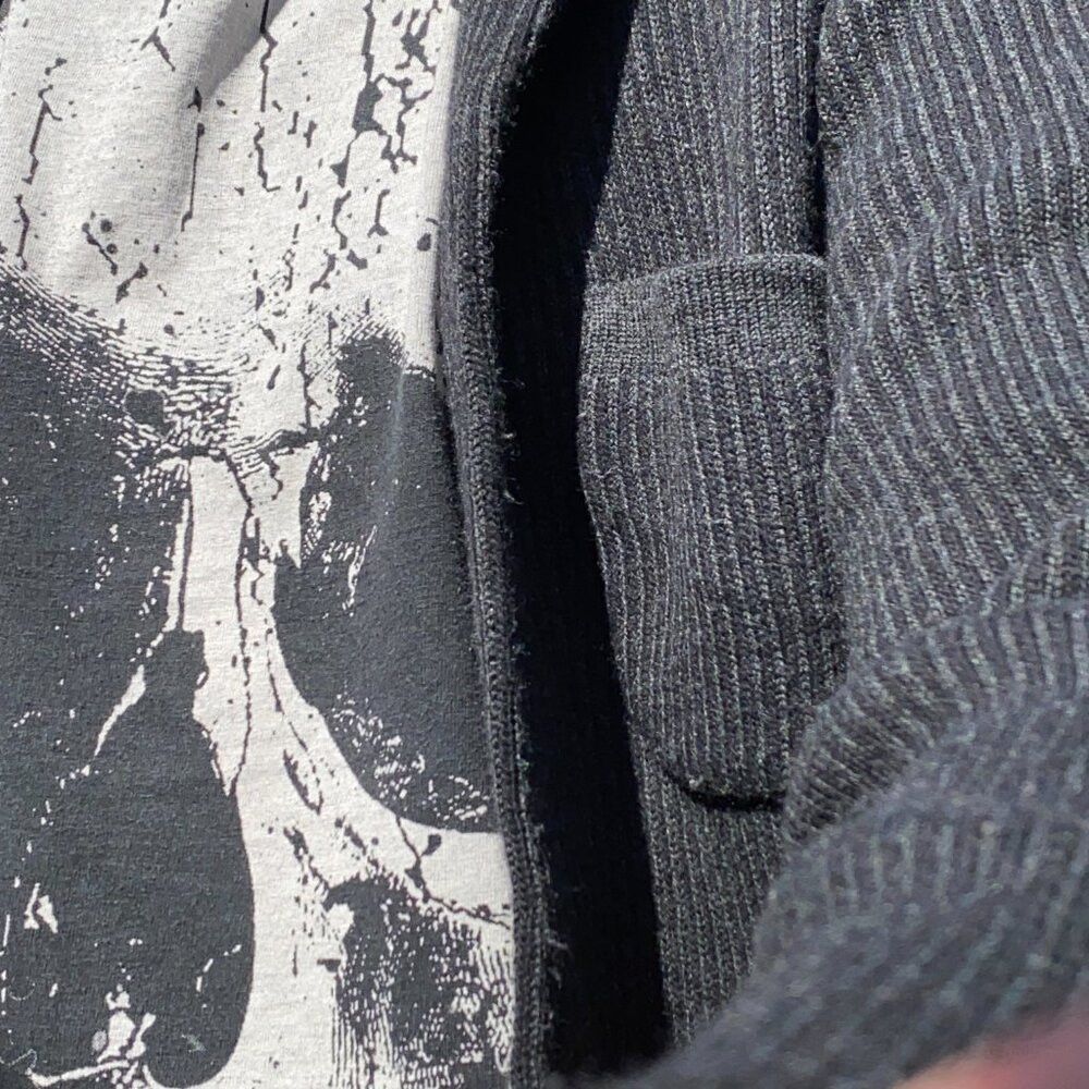 Vintage × Yves Saint Laurent Vintage 90s Yves Saint Laurent Wool Cardigan Charcoal Gray Size US L / EU 52-54 / 3 - 7 Thumbnail
