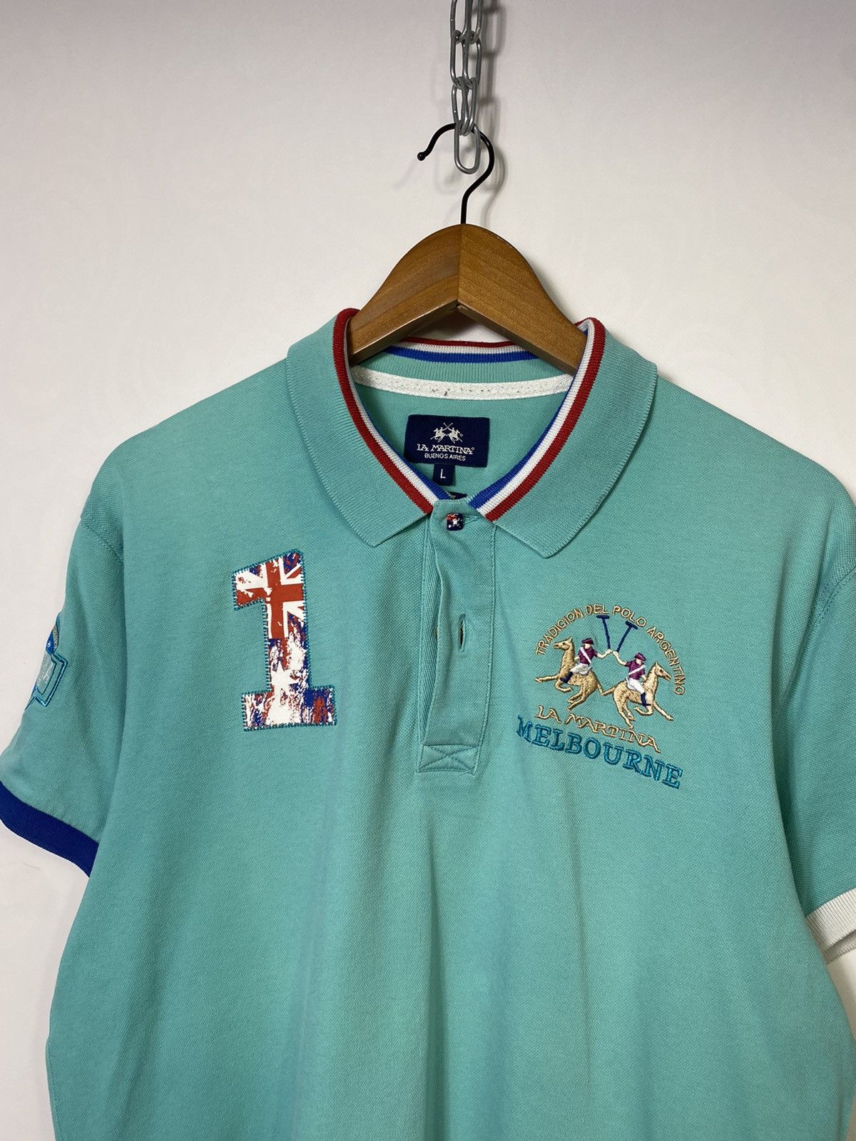 La Martina × Vintage Rare LA MARTINA Chief Keef Style Mens Polo T-shirt Size US L / EU 52-54 / 3 - 2 Thumbnail