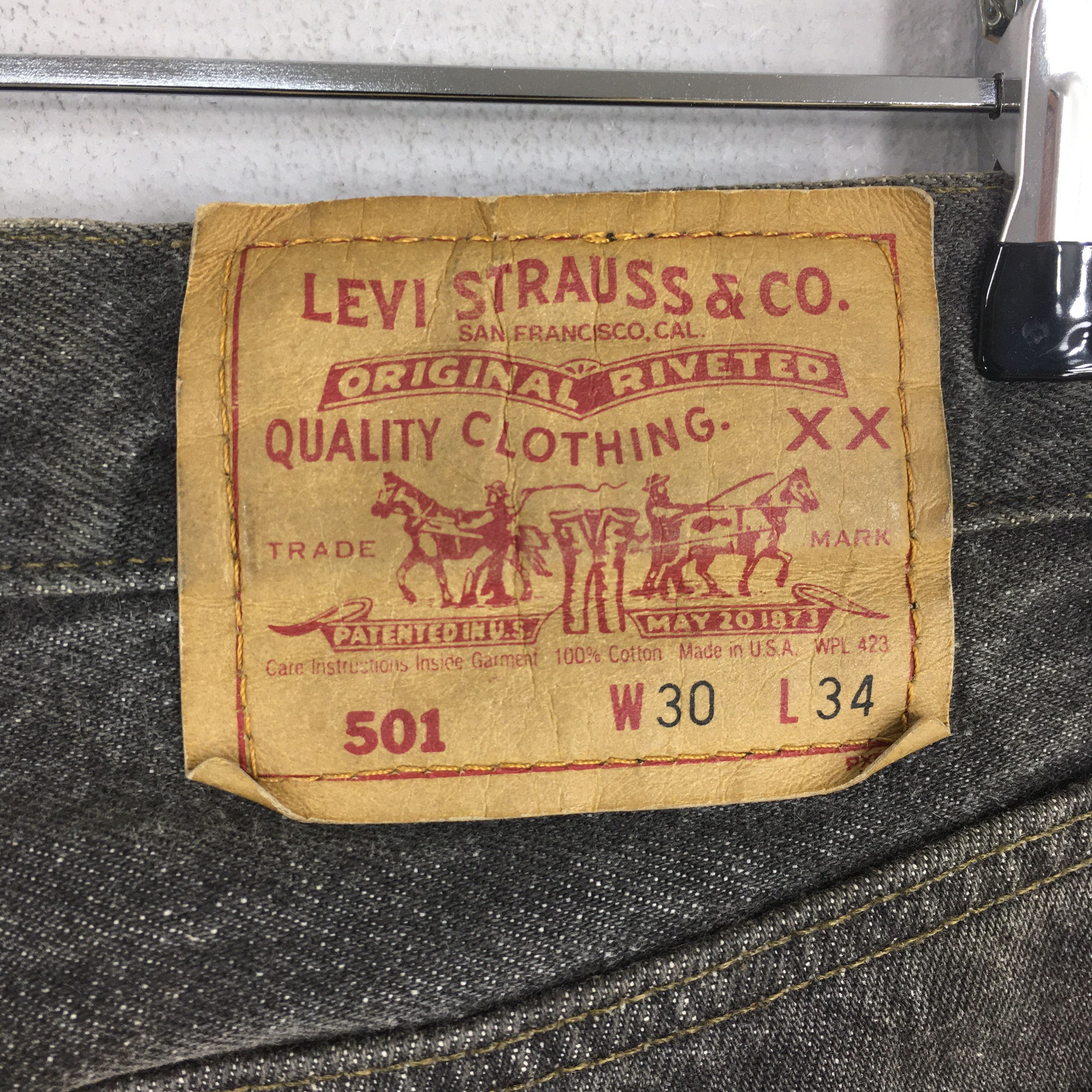 Levi's Size 29x32.5 Vintage 90s Levi's 501 Black Jeans S980 Size US 29 - 11 Thumbnail