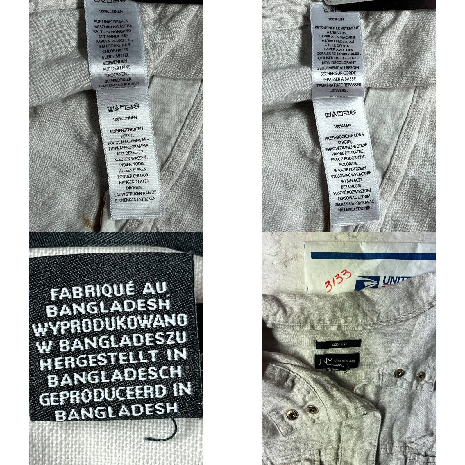 Jones New York Jones New York Jacket Women M Beige Linen Gold Snaps Drawstring Waist Pockets Mid-Length Size M / US 6-8 / IT 42-44 - 9 Thumbnail