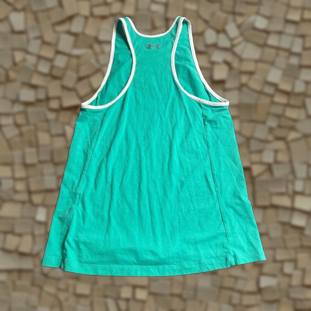Under Armour Under Armour Shirt Women's XS Green Tank Sleeveless Racerback Scoop Neck Pullover Activewear Size XS / US 0-2 / IT 36-38 - 1 Thumbnail