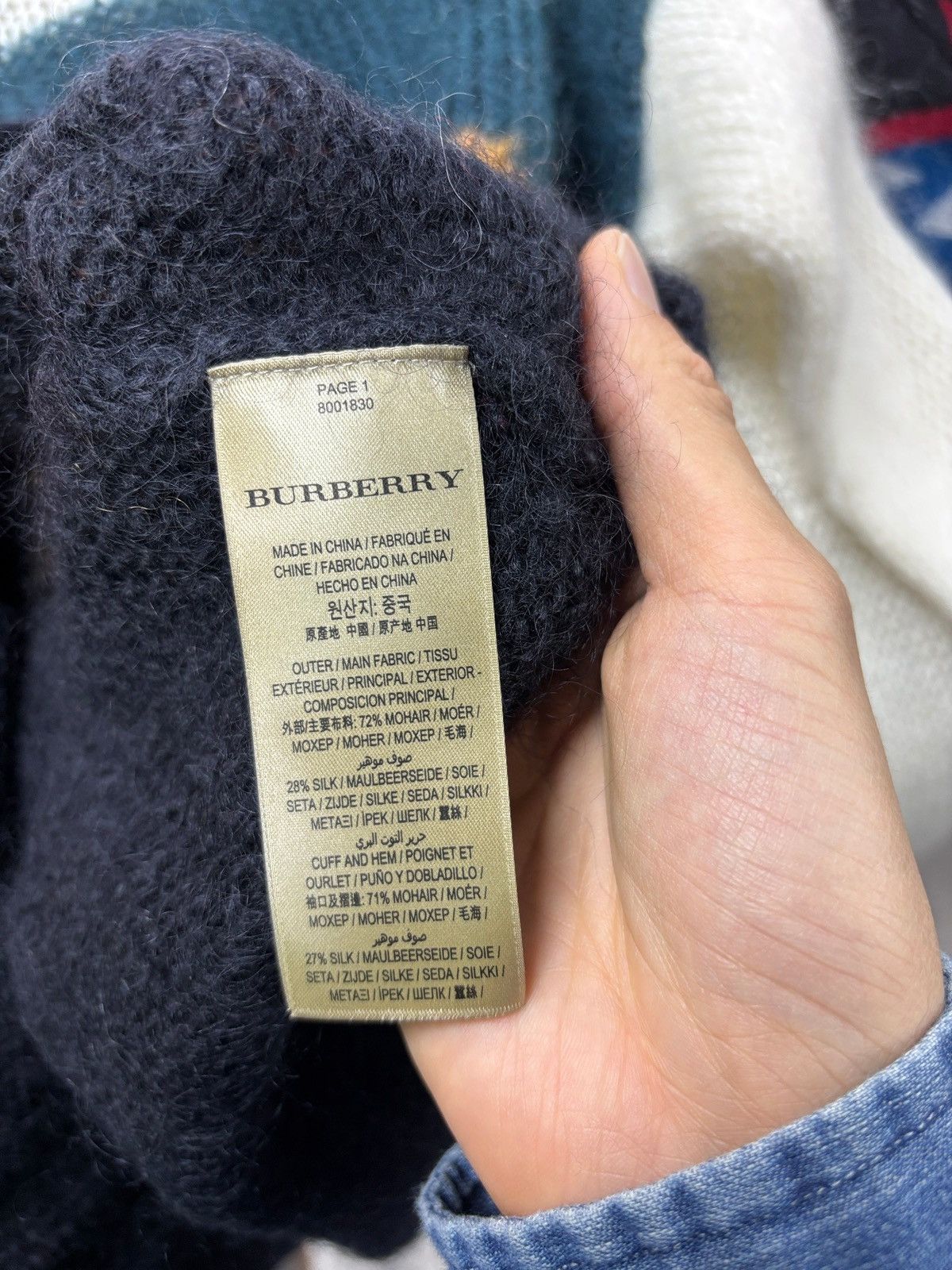 Burberry S- Burberry printed mohair sweater Size US S / EU 44-46 / 1 - 5 Thumbnail