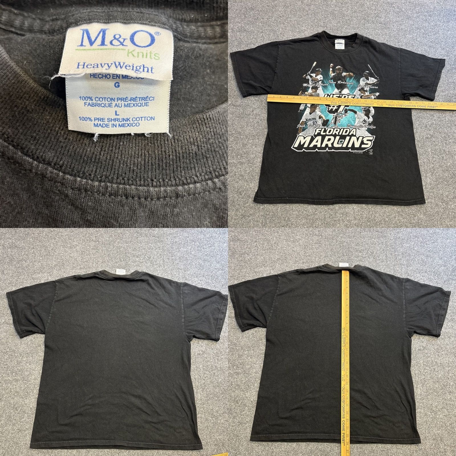 MLB VINTAGE Florida Marlins T Shirt 2003 L MLB Baseball Black Mens Size US L / EU 52-54 / 3 - 8 Thumbnail