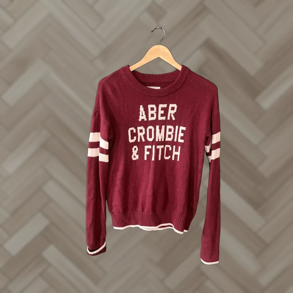 Abercrombie & Fitch Abercrombie & Fitch Mens Red Knit Pullover Sweatshirt Size S Size US S / EU 44-46 / 1 - 1 Thumbnail