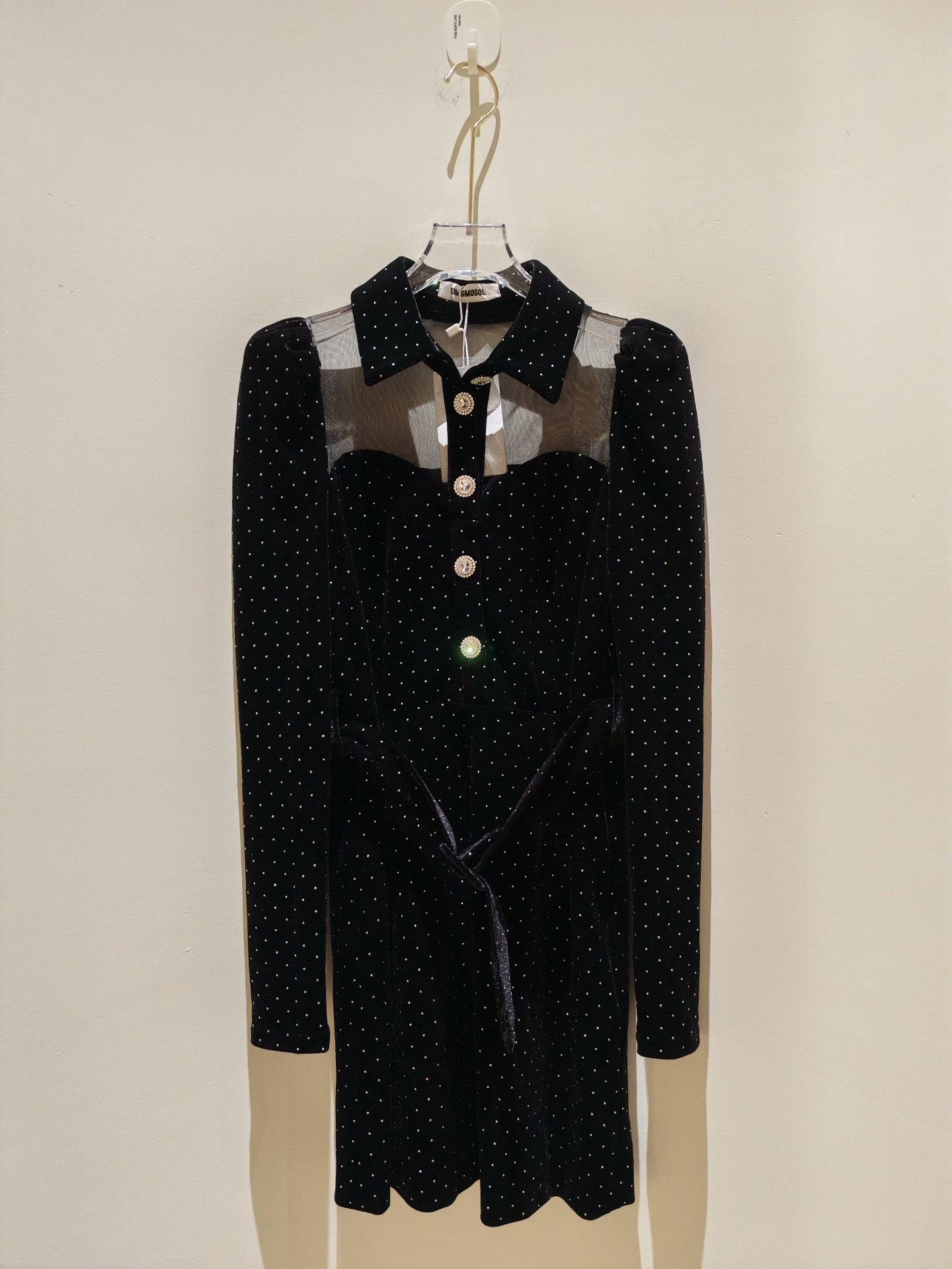 Other EIMISMOSOL Polka Dot Velvet Dress Size S / US 4 / IT 40 - 1 Thumbnail