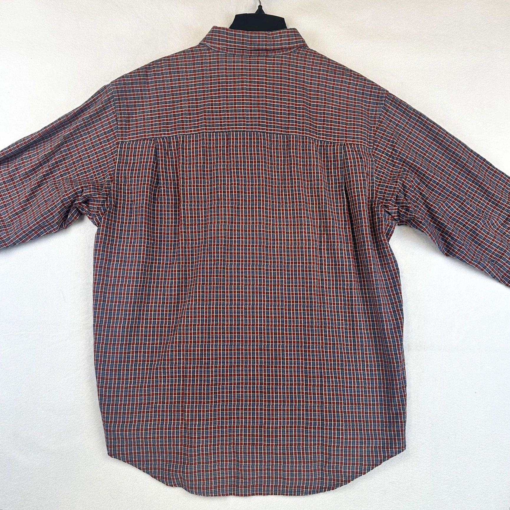 Arrow Arrow Shirt Mens Large Red Plaid Button-Down 100% Cotton Long Sleeve Shirt Size US L / EU 52-54 / 3 - 5 Thumbnail