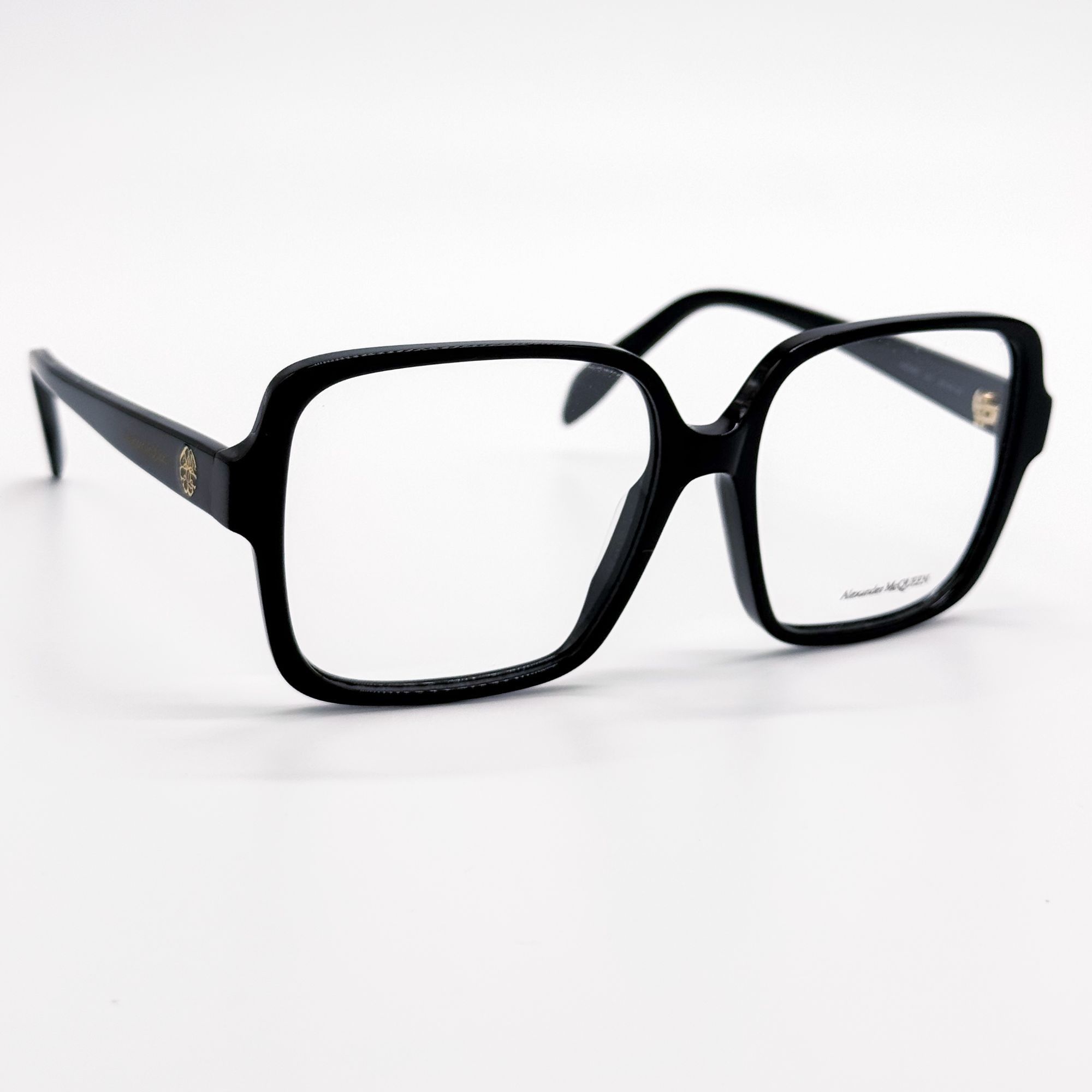 Alexander McQueen NEW ALEXANDER MCQUEEN EYEGLASSES AM0286O 001 SQUARE BLACK WO Size ONE SIZE - 2 Thumbnail