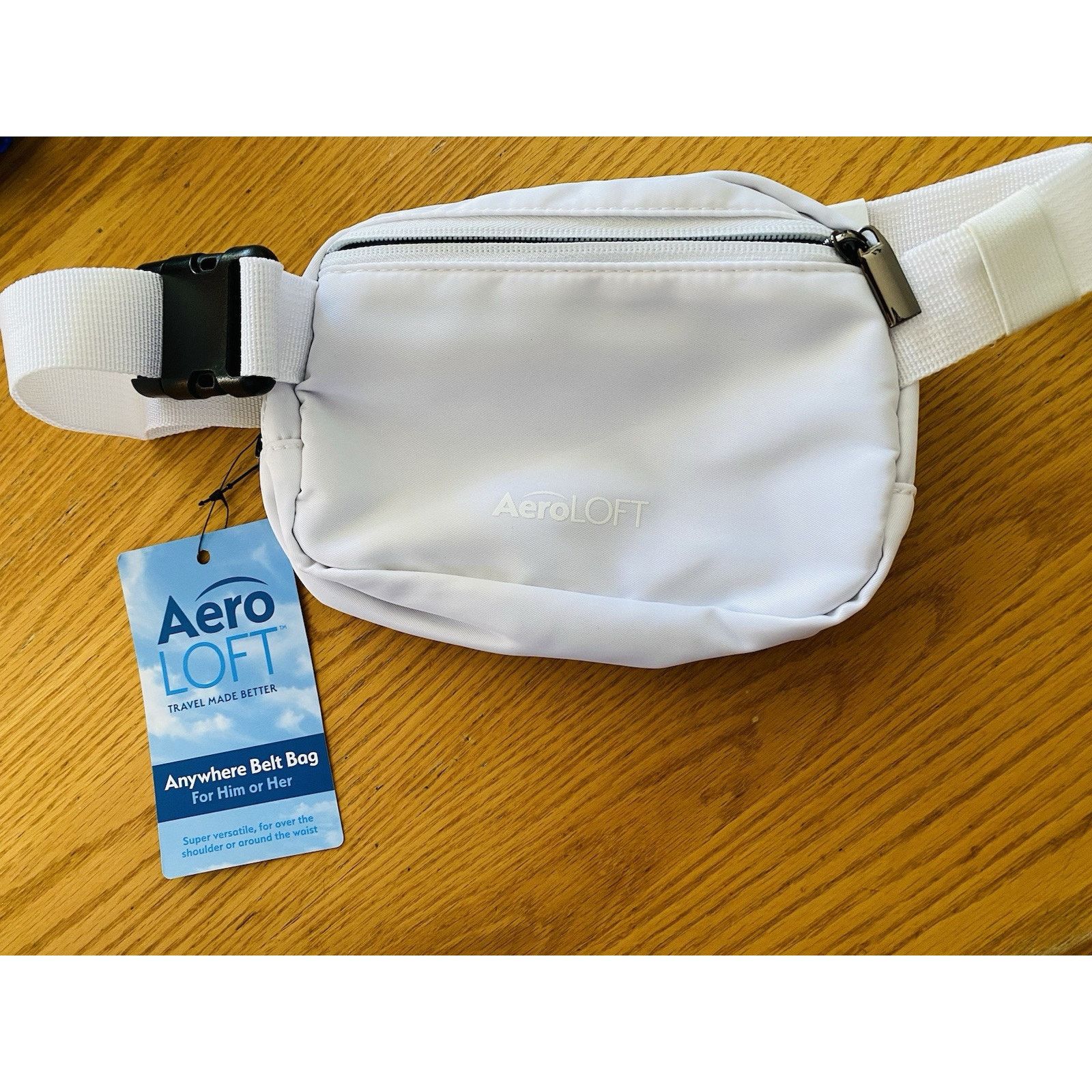 Aeropostale AeroLoft Anywhere Crossbody Belt Bag NWT-Unisex White Size ONE SIZE - 7 Thumbnail