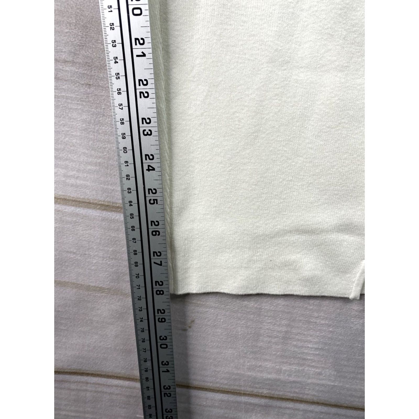 Vintage Chico's Zenergy Pants Womens L White Cotton Cashmere Knit Jogger High Rise NWT Size 36" / US 14 / IT 50 - 4 Thumbnail