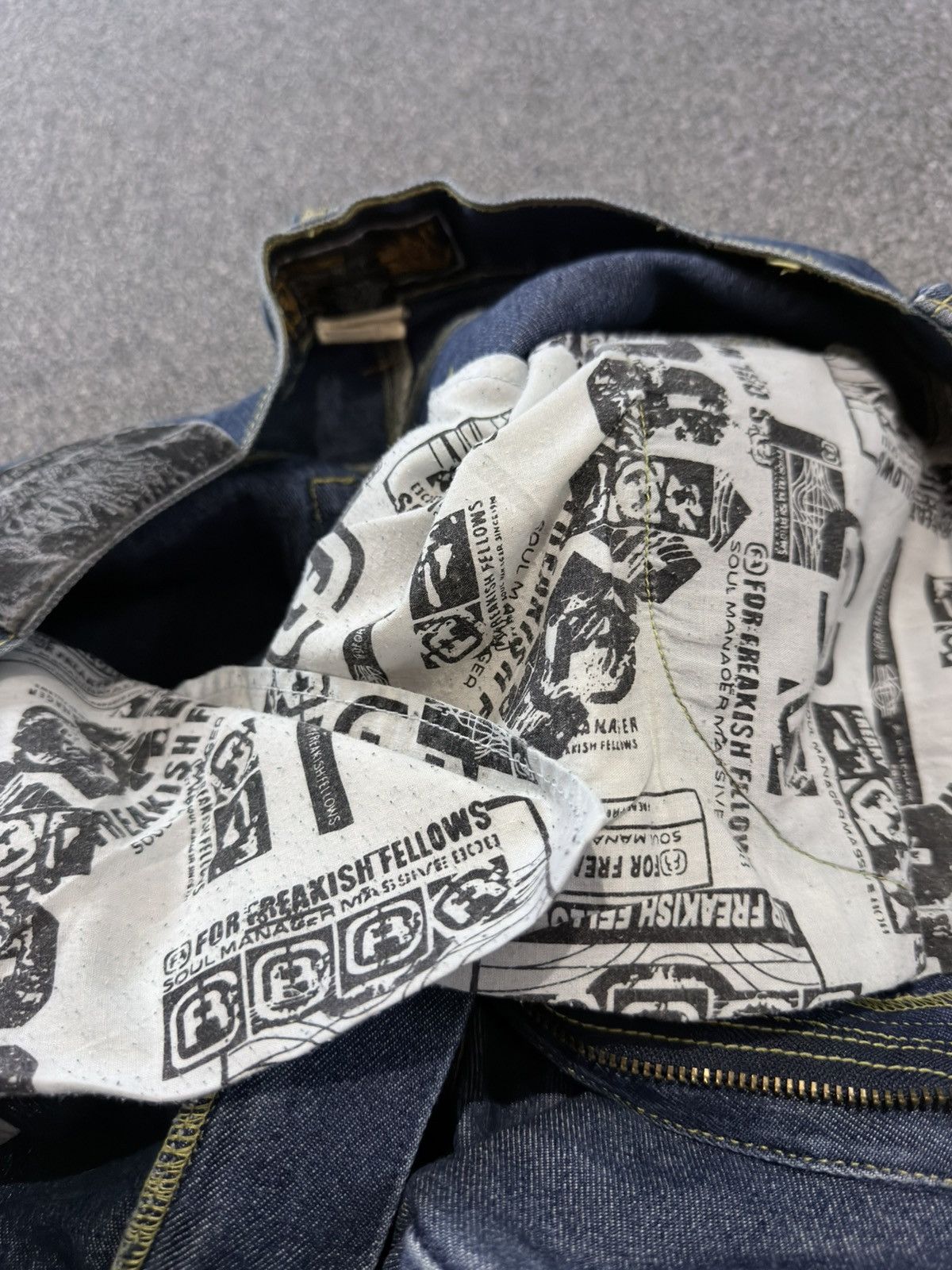 Hypebeast Archive ‼️ Baggy Frerky Soul Massive y2k Heavy Denim Jeans Size US 34 / EU 50 - 18 Thumbnail