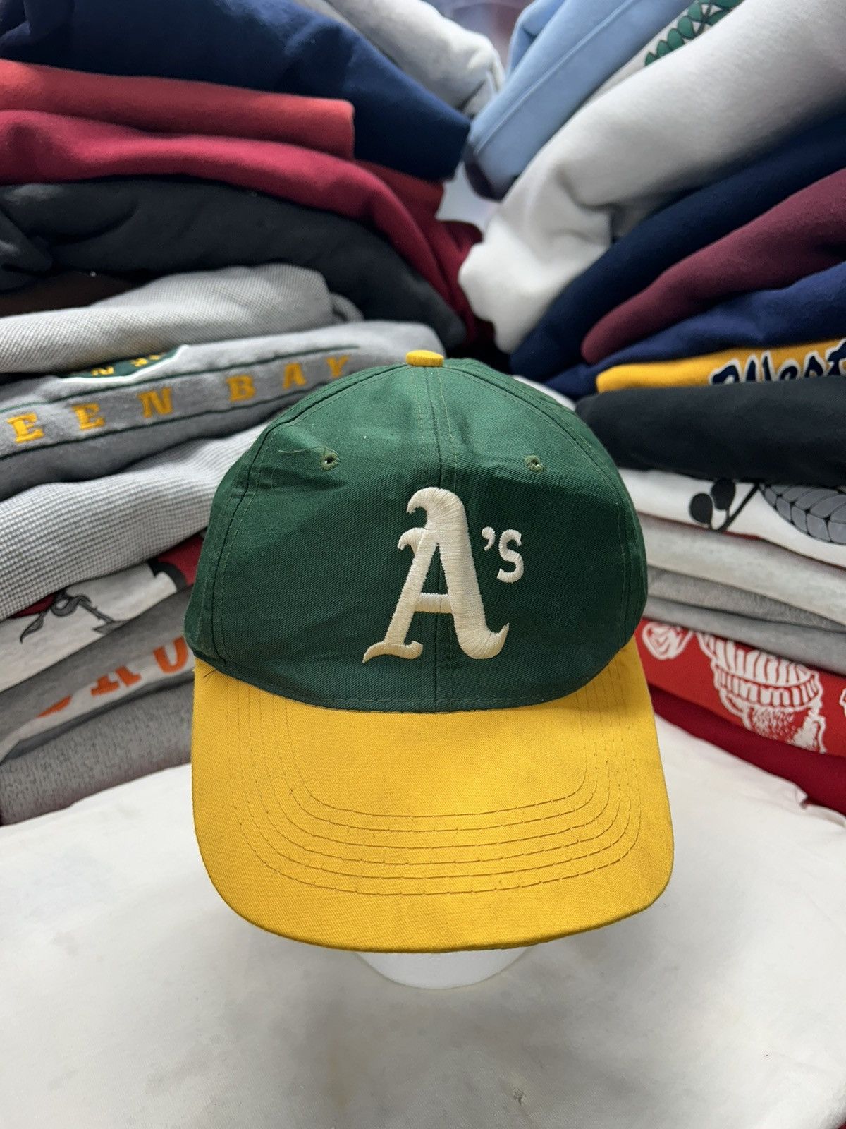 MLB × Vintage Crazy Vintage Y2K 90s Green Oakland As Baseball Hat Snapback Size ONE SIZE - 1 Thumbnail