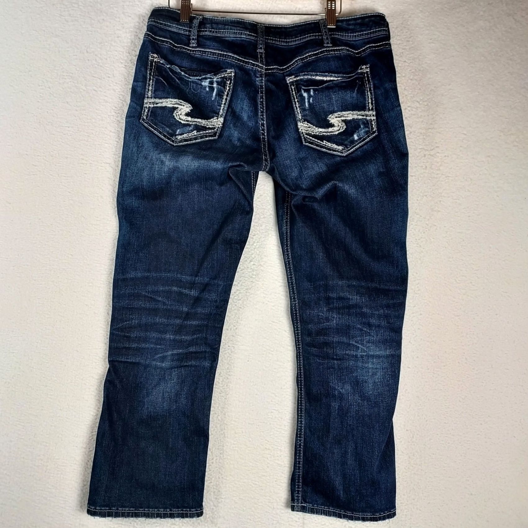 Silver Jeans Co. Silver Jeans Suki Capri Women Distressed Blue Jeans W31 L22.5 Capri Jeans 5-Pocket Blue Denim Slim Regular Womens Size 24" / US 00 / IT 34 - 2 Thumbnail