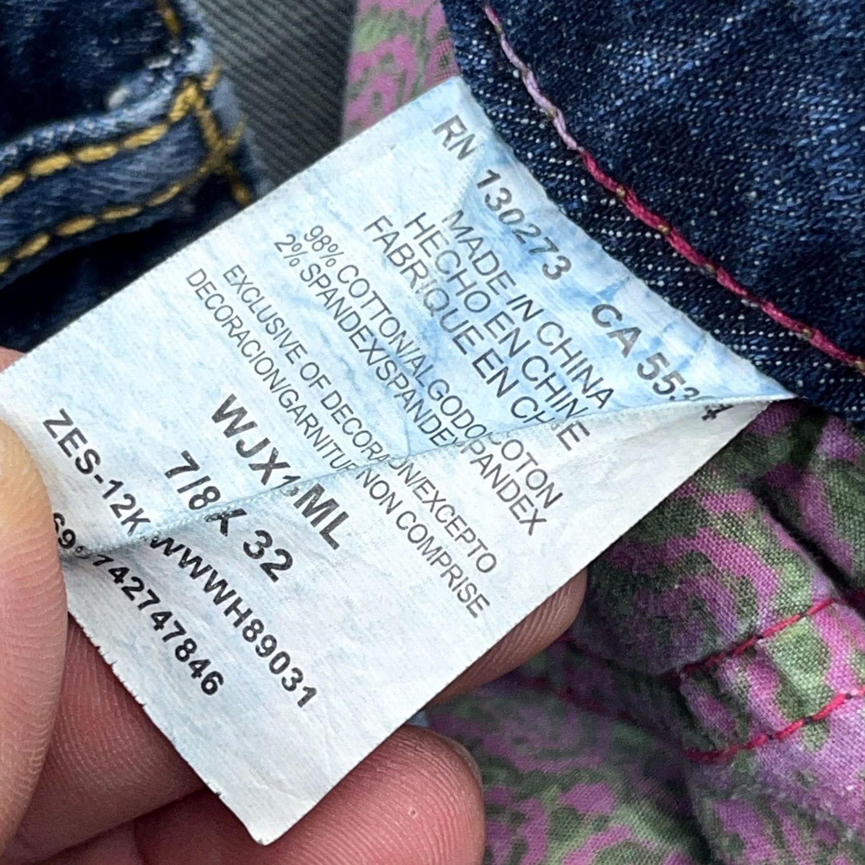 Wrangler Wrangler Rock 47 Jeans Women Bootcut 7/8 x 32 Low Rise Dark Wash Blue Denim Stretch Regular 5-Pocket Size 30" / US 8 / IT 44 - 4 Thumbnail