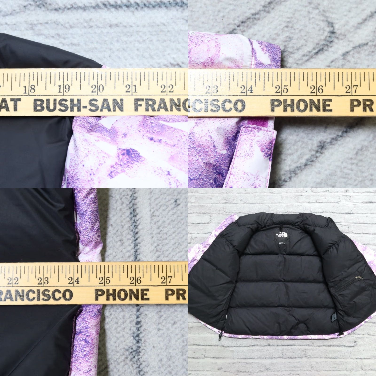 The North Face Nike North Face 1996 Nuptse Print Quilted Down Jacket Womens XL Purple Size XL / US 12-14 / IT 48-50 - 8 Thumbnail