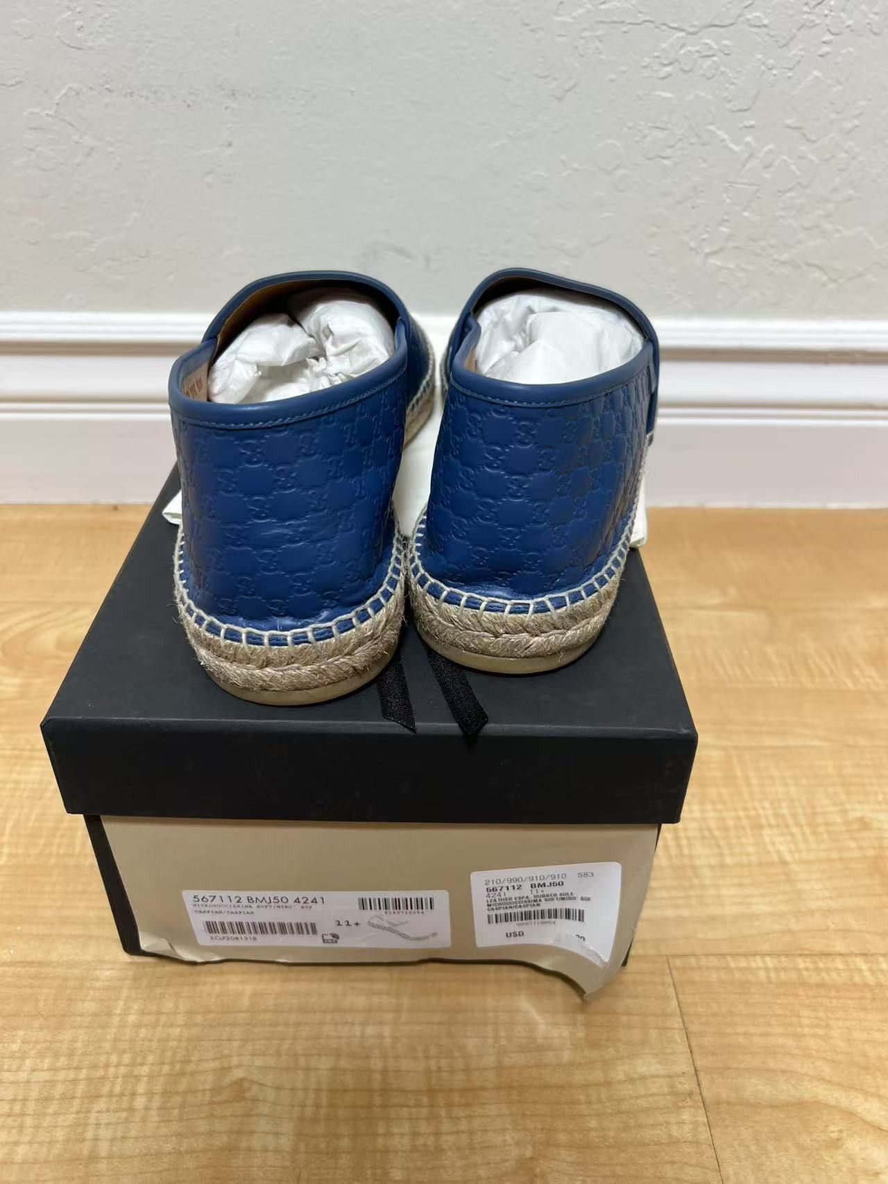 Gucci GUCCI Microguccissima Pattern Leather Espadrilles Size US 12 / EU 45 - 6 Thumbnail