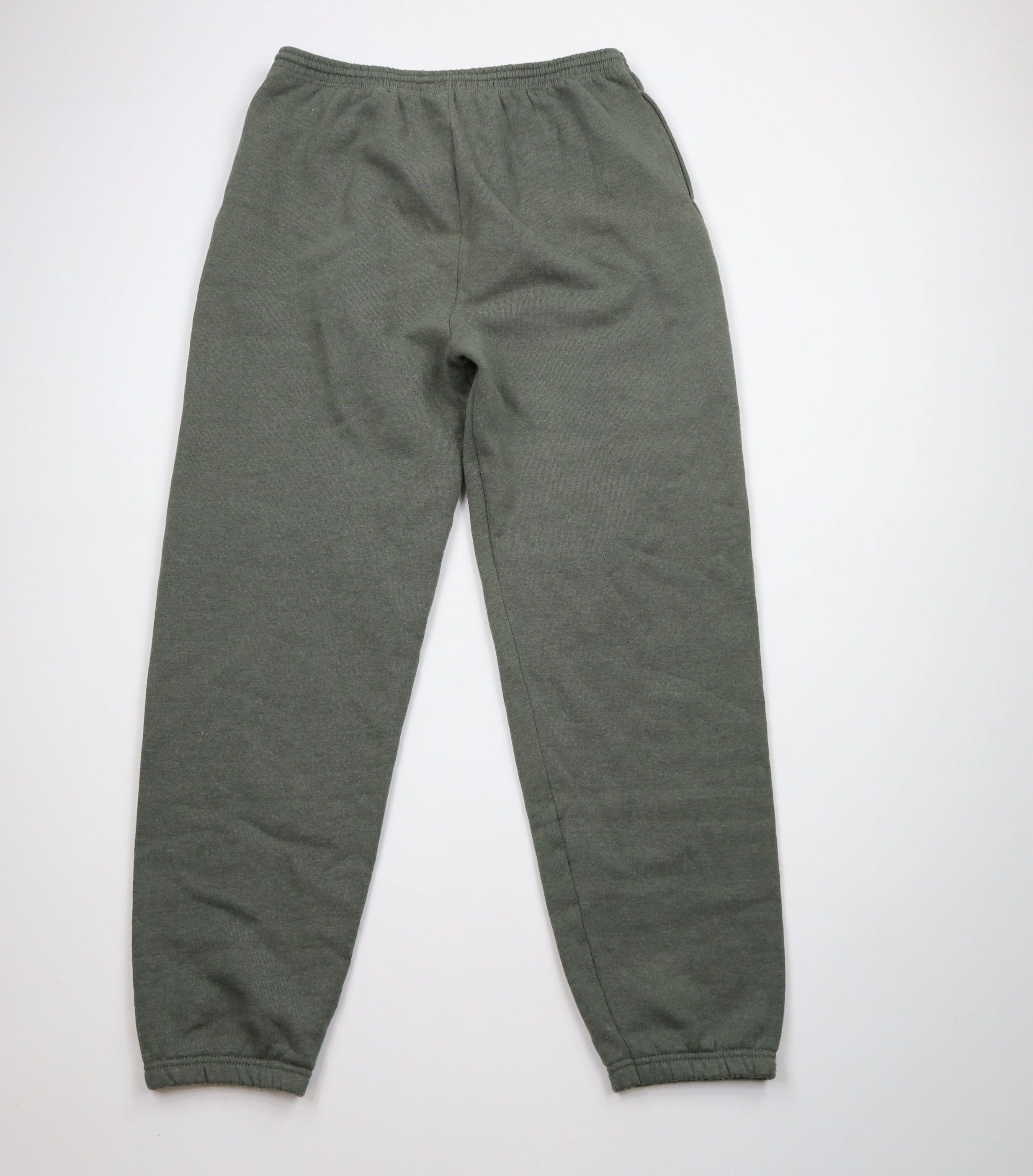 Vintage Vintage 90s Streetwear Blank Heavy Sweatpants Joggers Green Size US 38 / EU 54 - 9 Thumbnail