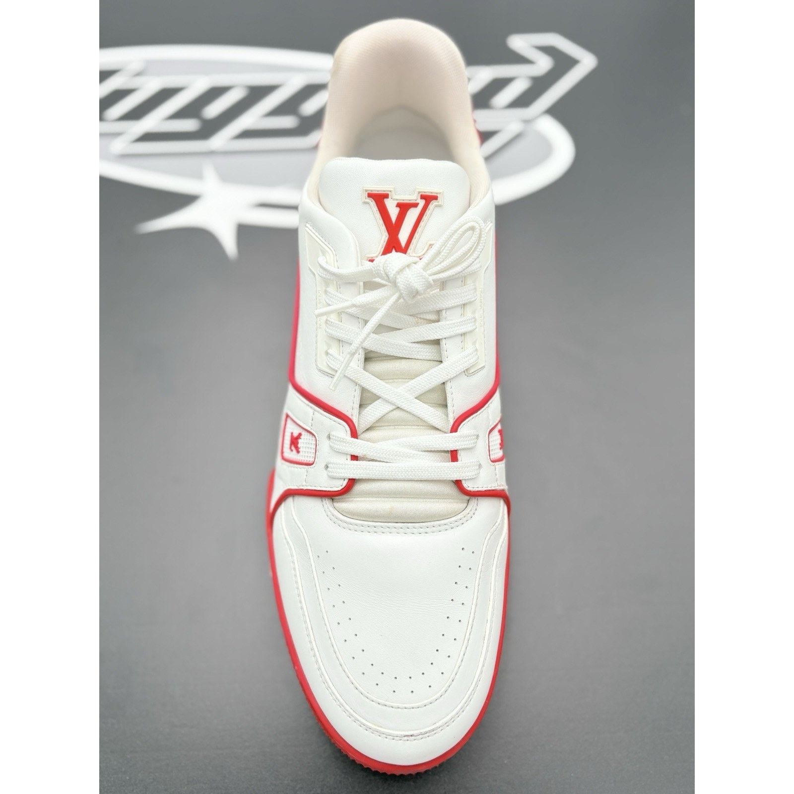 Louis Vuitton Louis Vuitton Trainer ' White Red ' | SUPER CLEAN! Size US 11.5 / EU 44-45 - 5 Thumbnail
