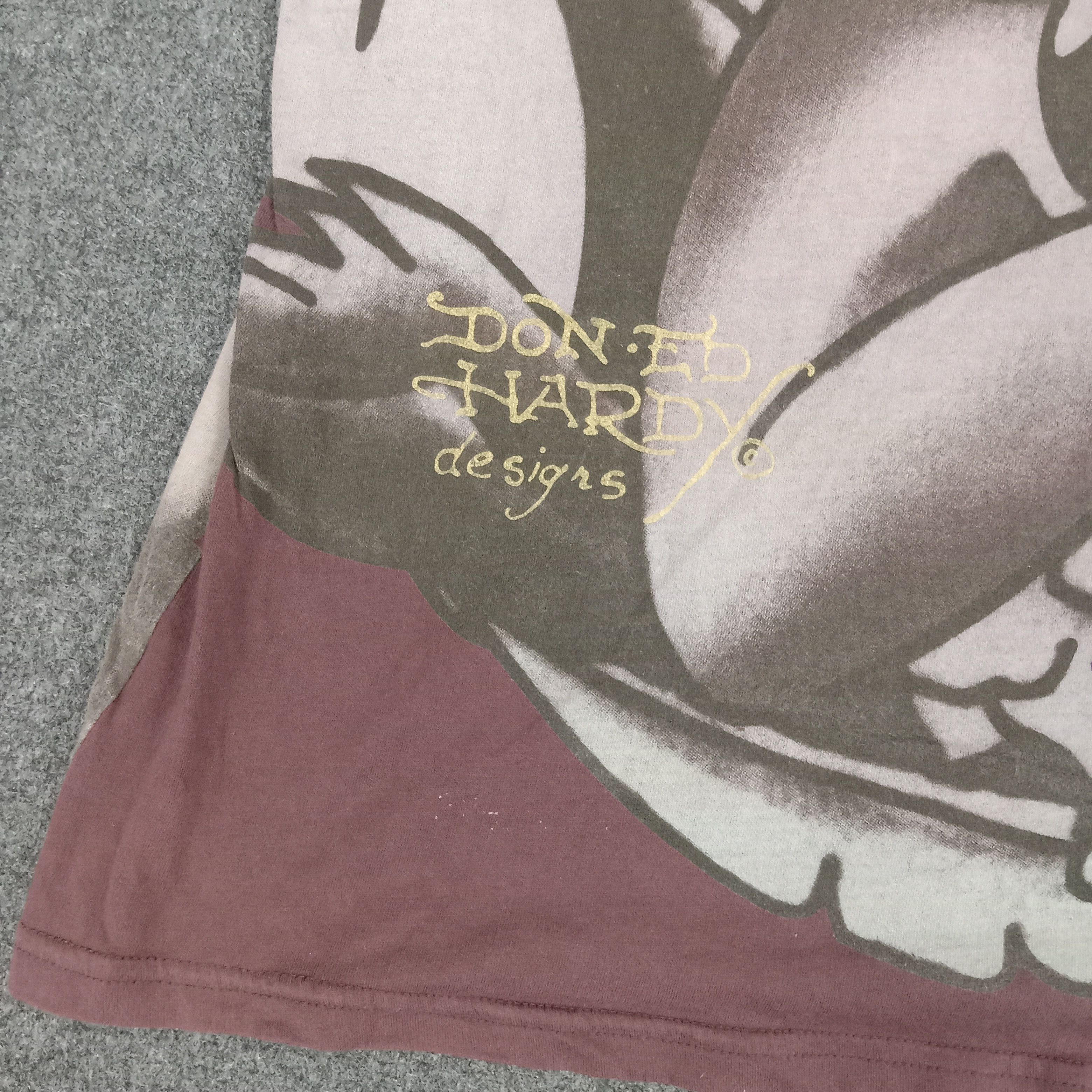 Christian Audigier × Ed Hardy × Vintage Ed Hardy by Christian Audiger Skull Art Tshirt Size US L / EU 52-54 / 3 - 8 Thumbnail