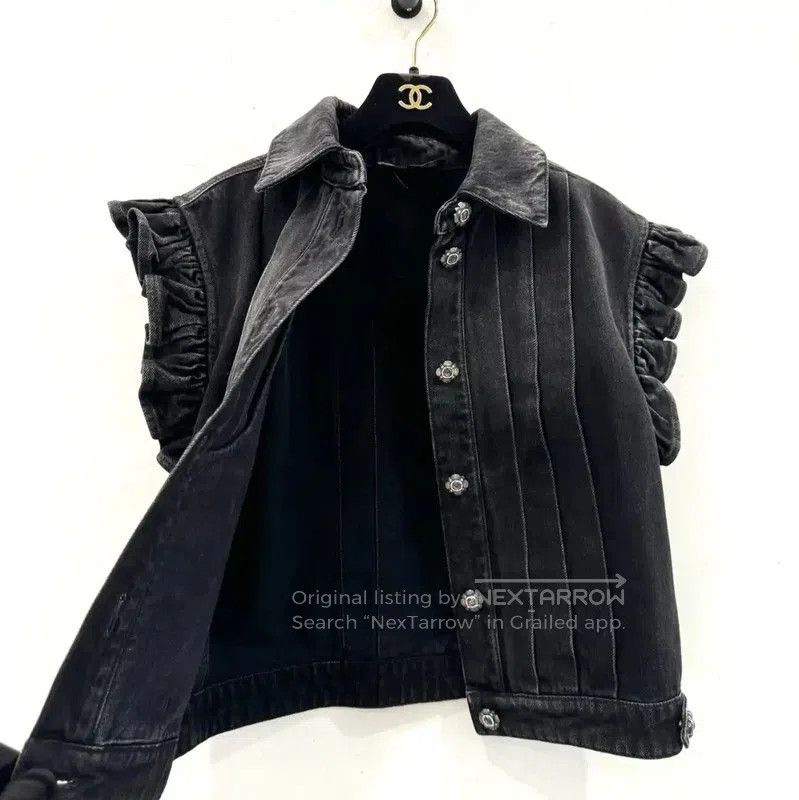 Chanel Chanel Black Cotton Women's Jacket . Size M / US 6-8 / IT 42-44 - 4 Thumbnail