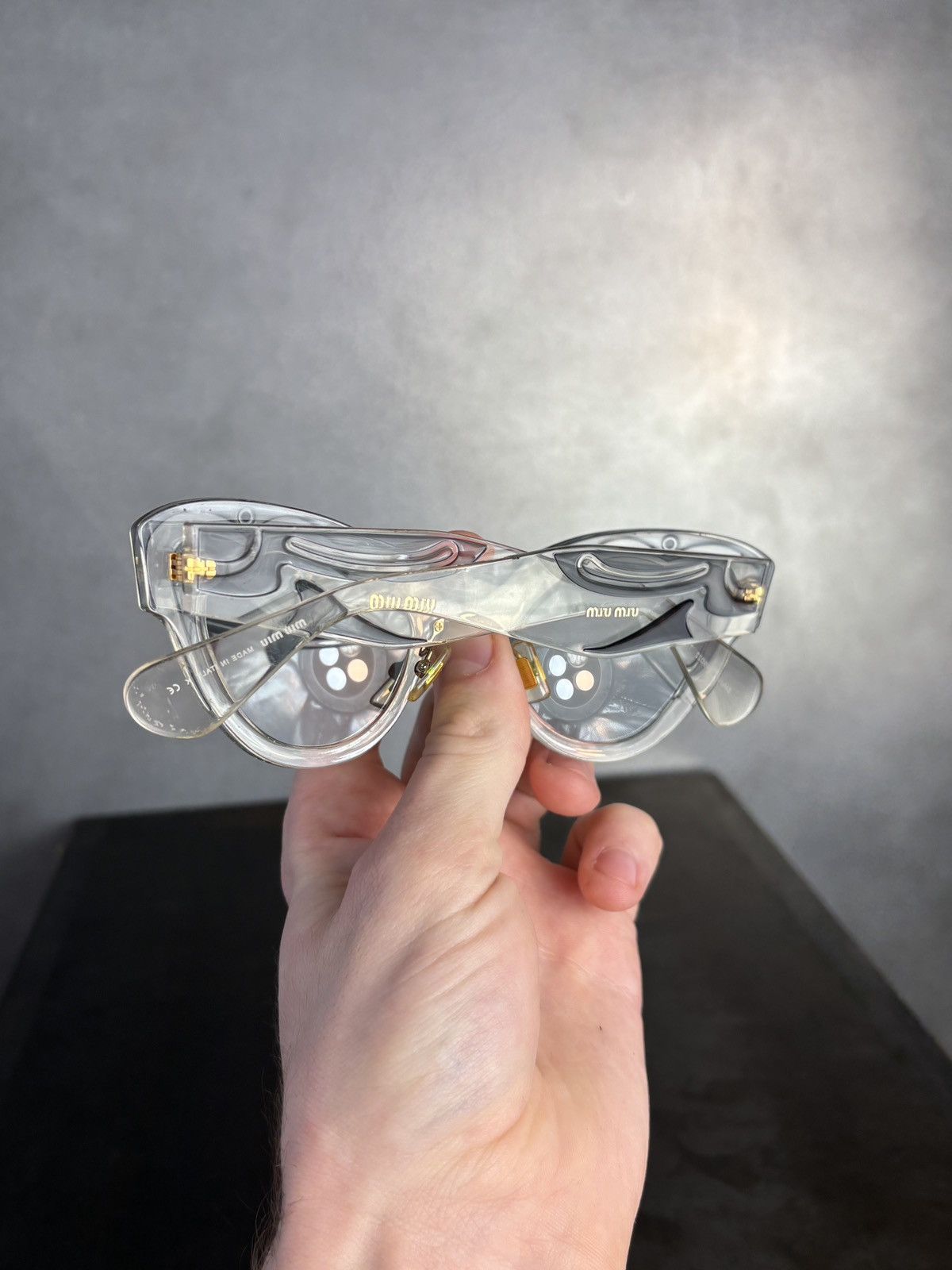 Miu Miu × Prada S/S 2014 Miu Miu Sunglasses Indie Sleeze Clear Translucent Size ONE SIZE - 19 Thumbnail