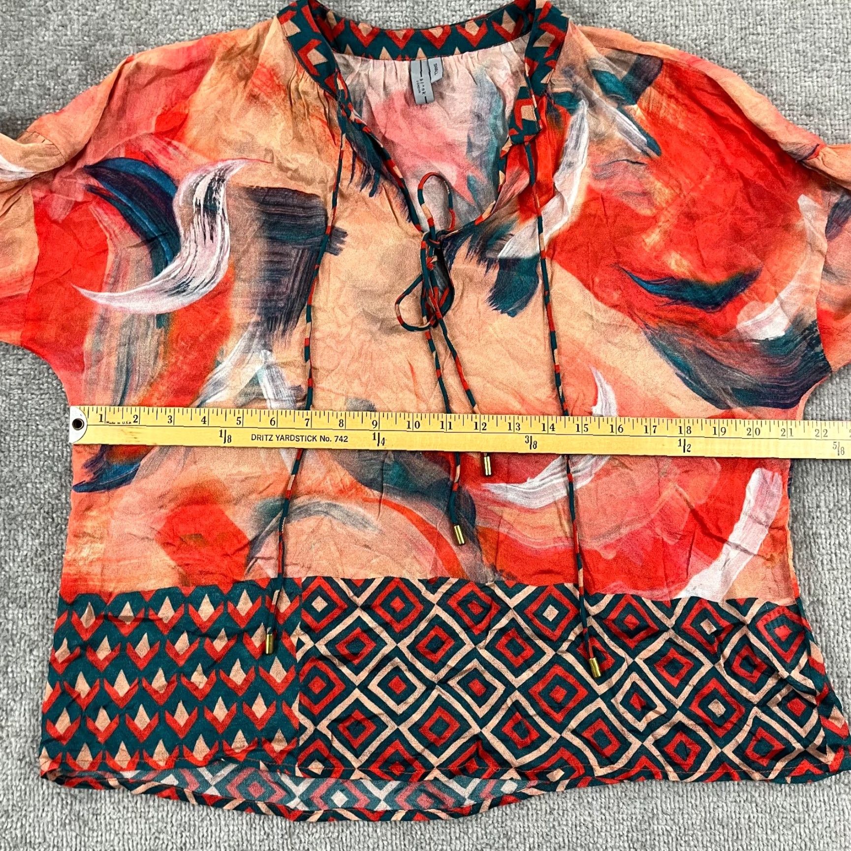 Anthropologie VINTAGE Anthropologie Bl^nk London Top Womens S Siena Peasant Boho Viscose Bl-nk (This line too long?) Size S / US 4 / IT 40 - 5 Thumbnail