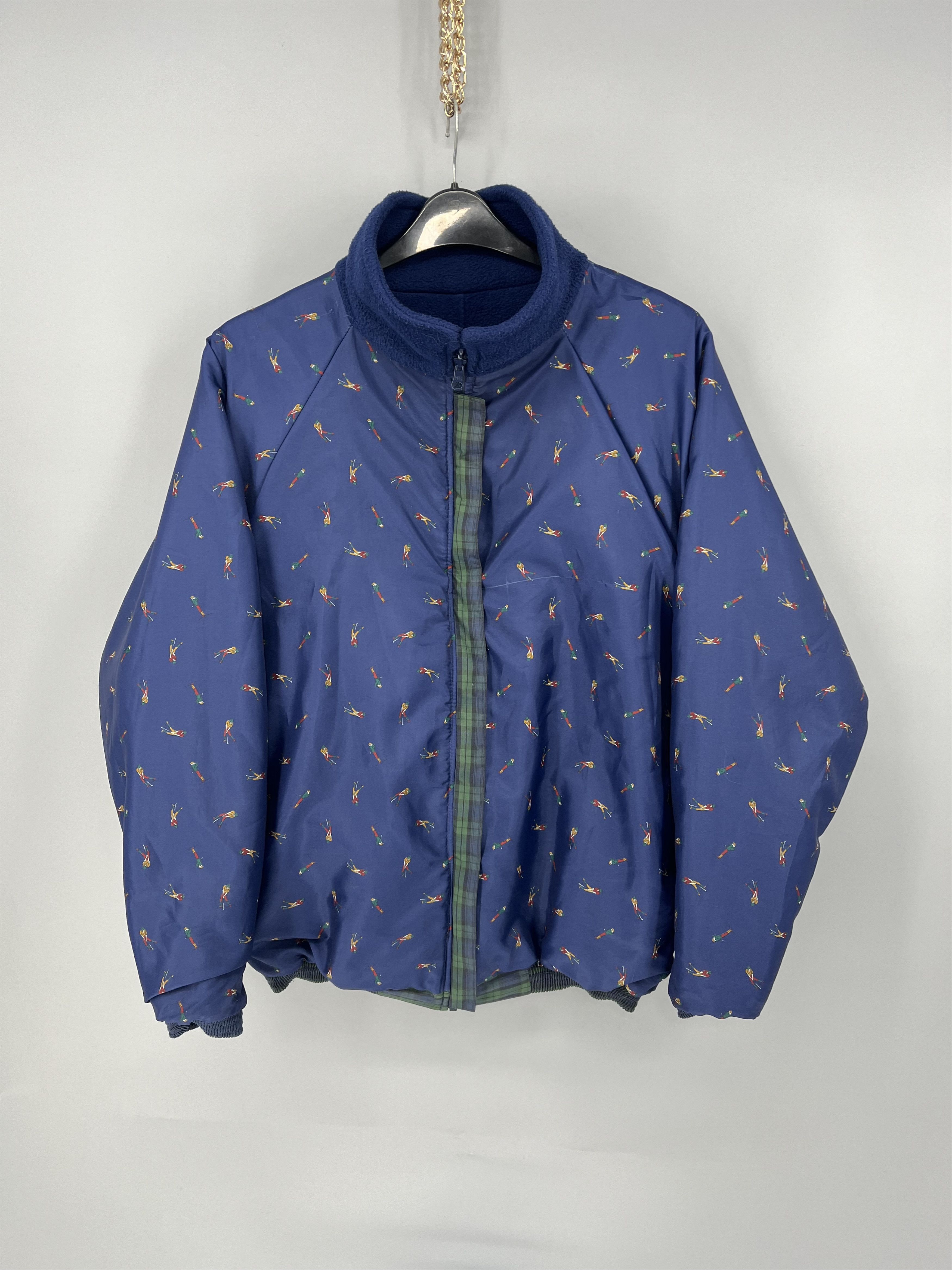 Vintage Vintage Reversible Jacket Sherpa - Nylon Jacket Size US XL / EU 56 / 4 - 2 Thumbnail