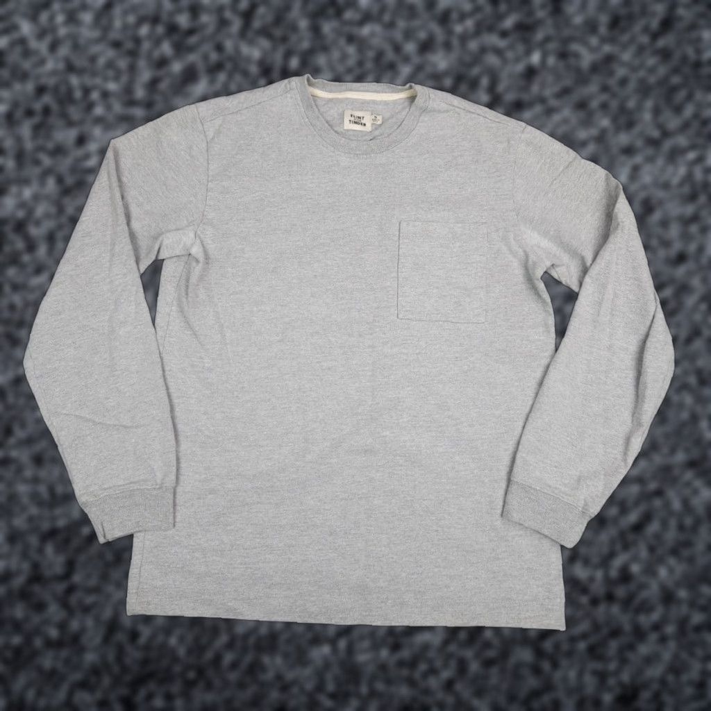 Flint And Tinder Flint and Tinder Shirt Mens Small Gray Long Sleeve Pocket T Made USA Size US S / EU 44-46 / 1 - 1 Thumbnail