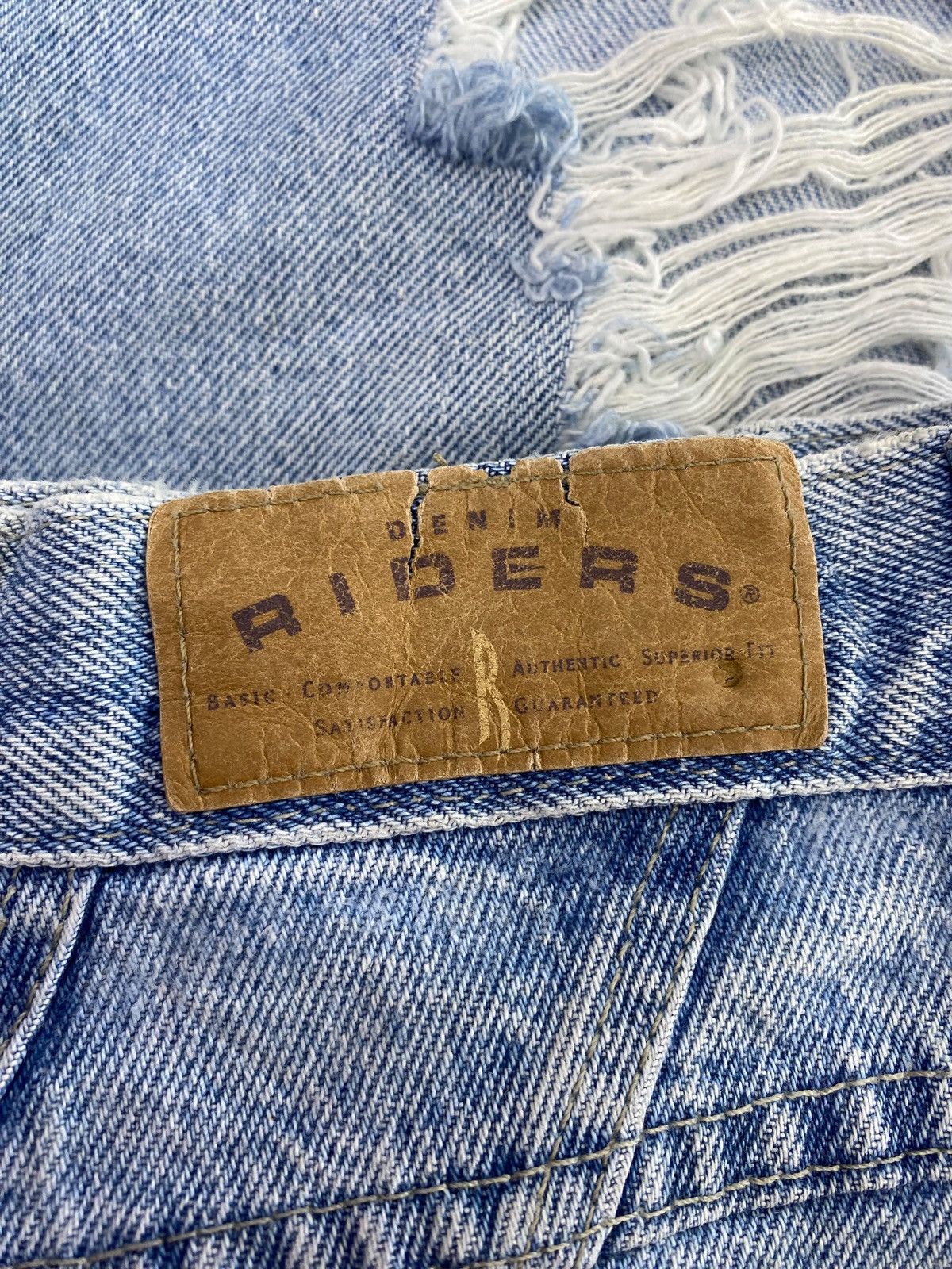 Other Denim Riders Acid Blue Wash Style Distressed Jeans Size US 28 / EU 44 - 10 Thumbnail