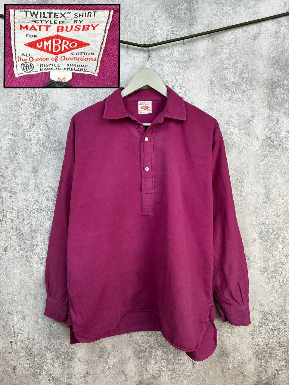 Vintage Matt Busby for Umbro 1950s Twiltex Shirt Polo Rigmel Shrunk Size US M / EU 48-50 / 2 - 1 Thumbnail