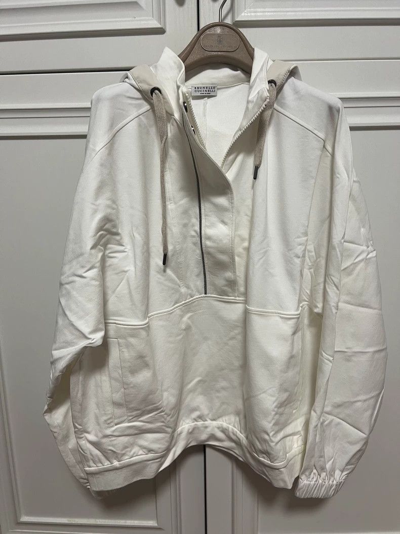Brunello Cucinelli Brunello Cucinelli White Sweatshirt - dmc Size US M / EU 48-50 / 2 - 1 Thumbnail