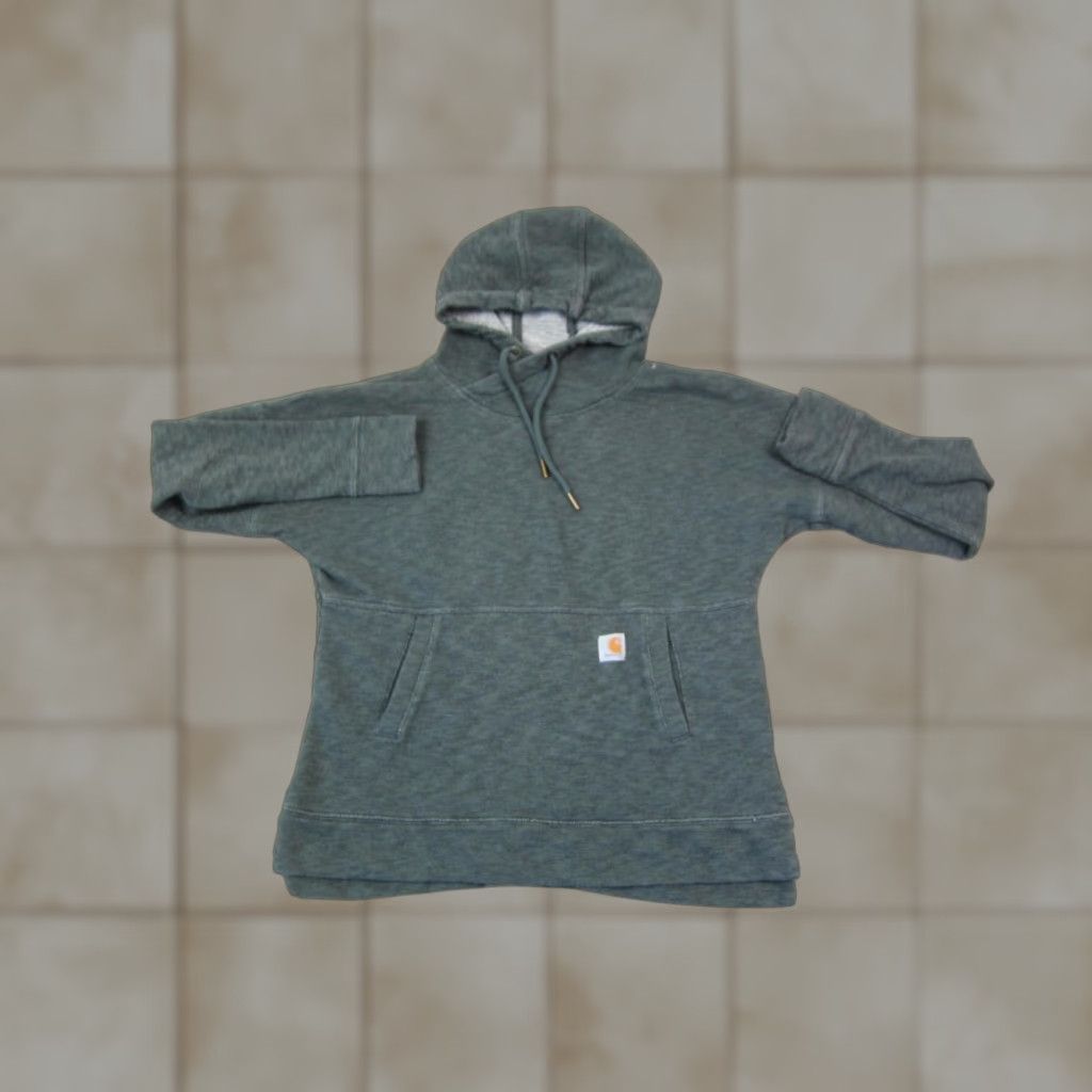 Carhartt Carhartt Hoodie Womens XS Green Relaxed Fit Pullover Sweatshirt Size XS / US 0-2 / IT 36-38 - 1 Thumbnail