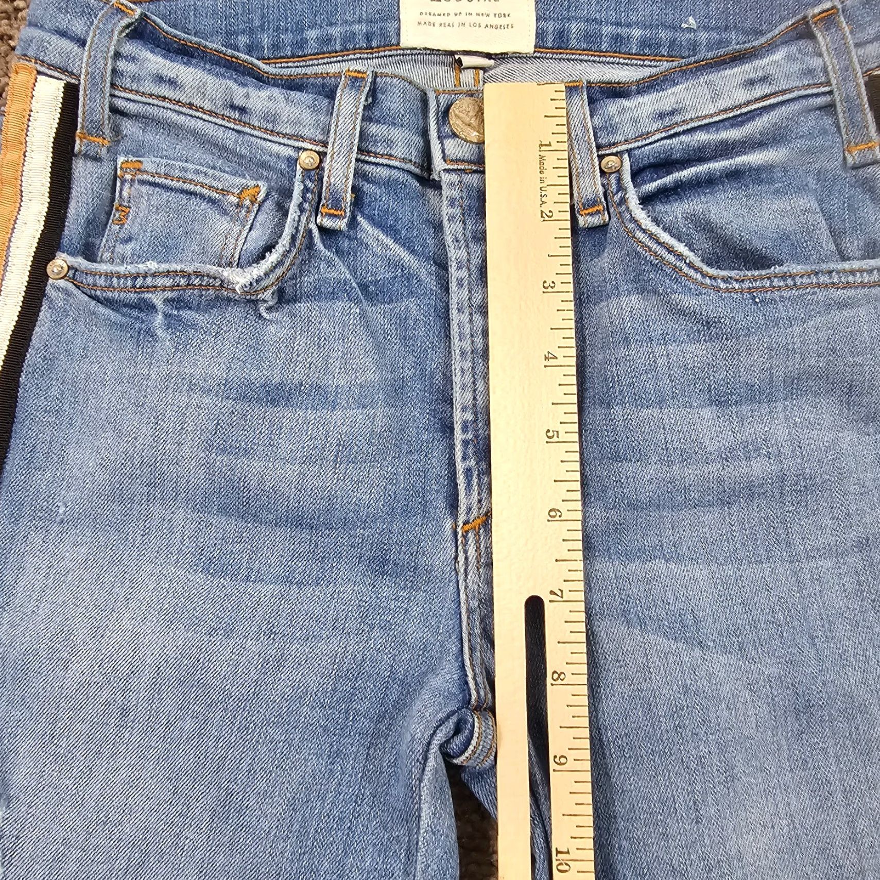 Vintage McGuire Jeans Women Straight Crop Low Stretch Light Wash 24x26 Denim USA 24" Inseam 26" Blue Slacks Body 24 Womens Regular 90s? Size 42" / US 20 - 4 Thumbnail