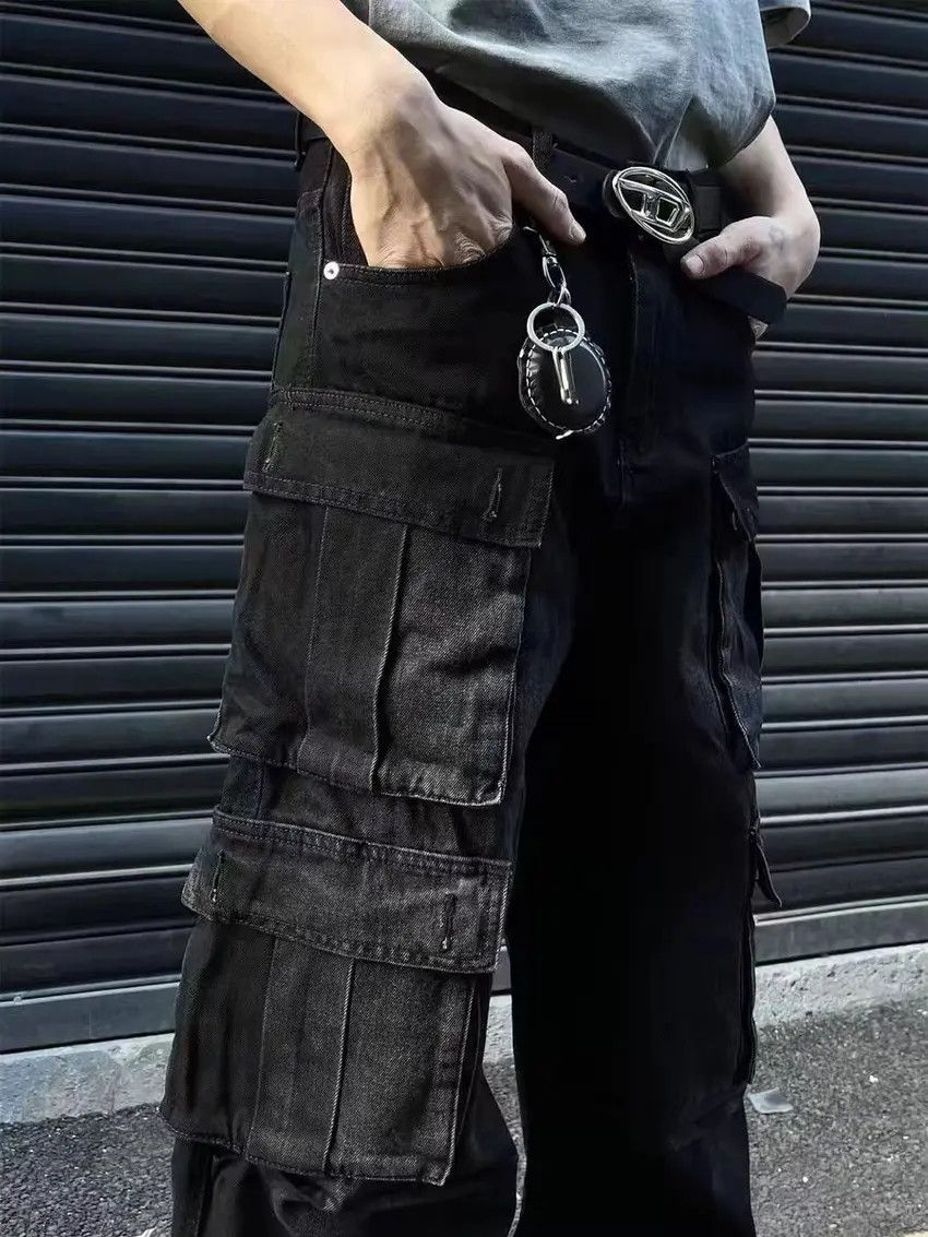 Designer × Japanese Brand Workwear design gradient color big pocket baggy jeans Size US 34 / EU 50 - 4 Thumbnail