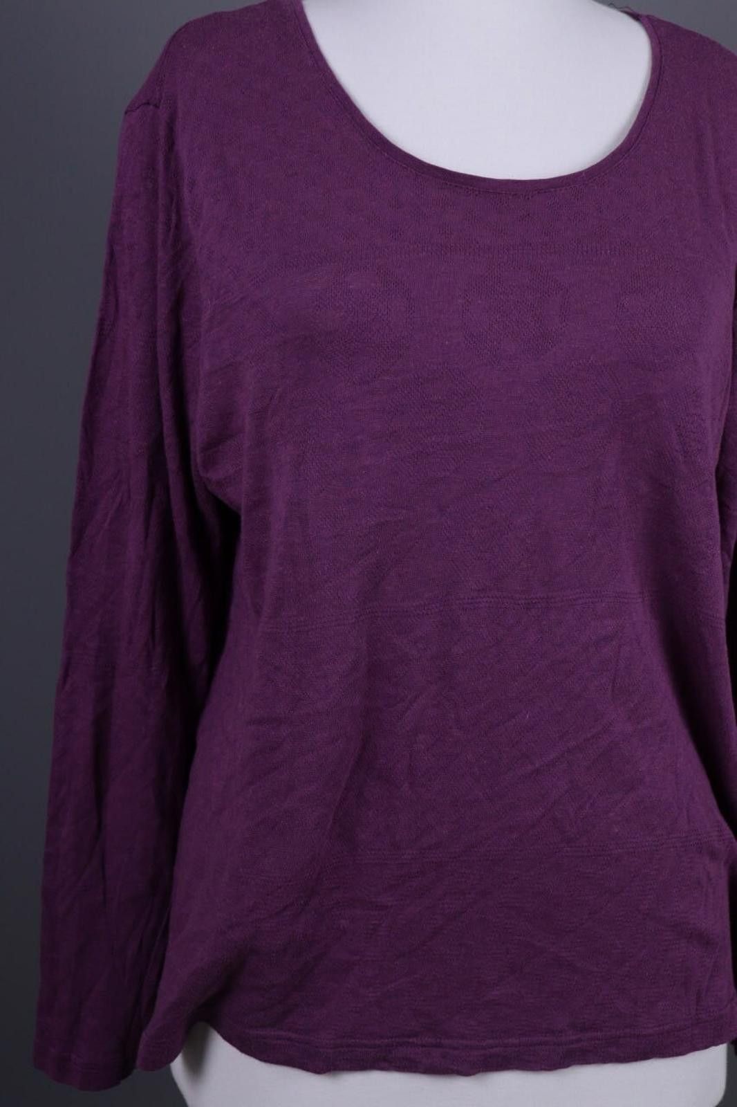 Designer Gudrun Sjoden Purple Long Sleeve Top Shirt Pullover Size XL Size XL / US 12-14 / IT 48-50 - 6 Thumbnail